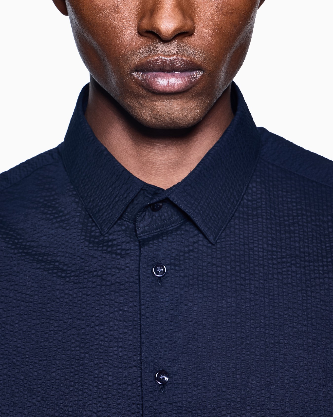 Regular-fit cotton-seersucker shirt Slide 4