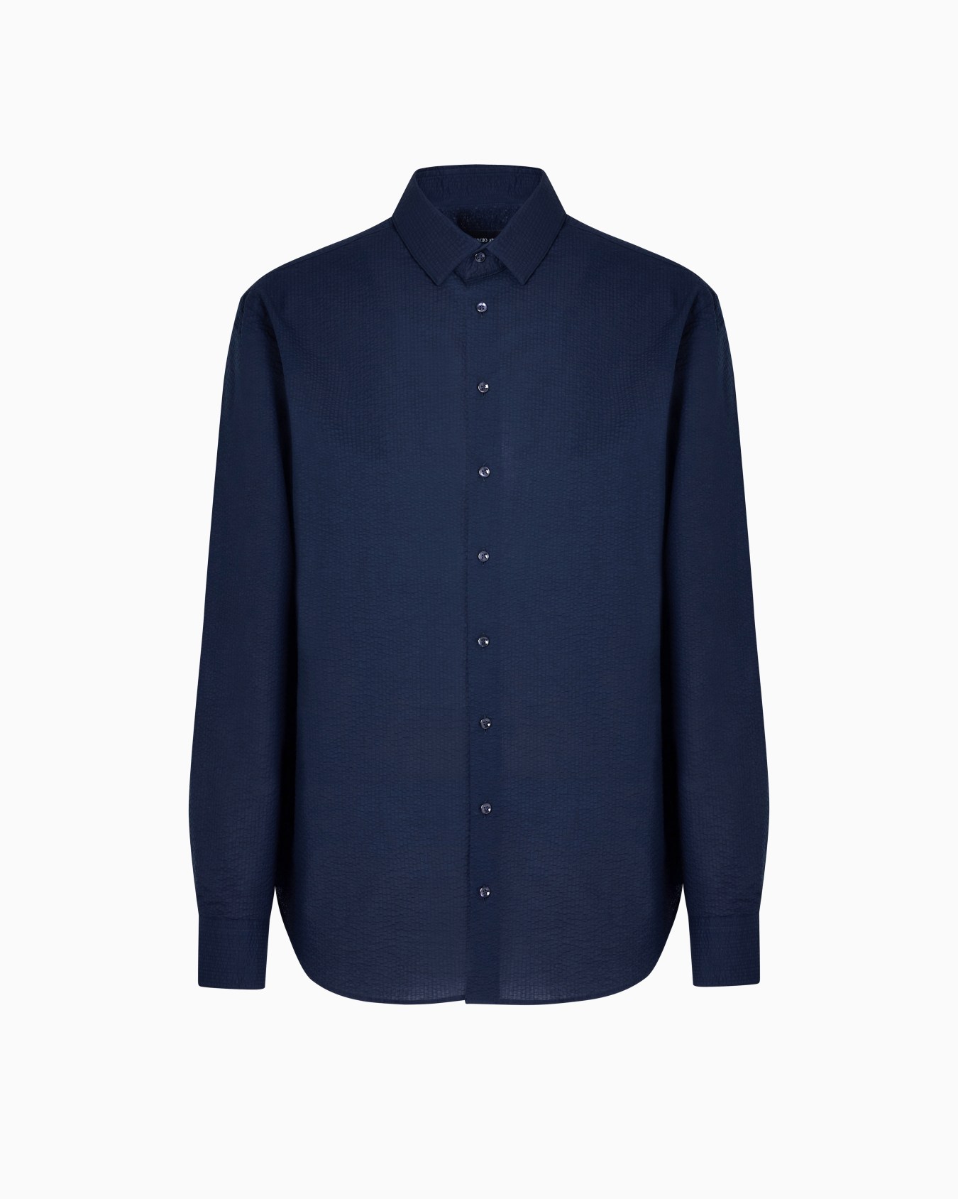 Regular-fit cotton-seersucker shirt Slide 0
