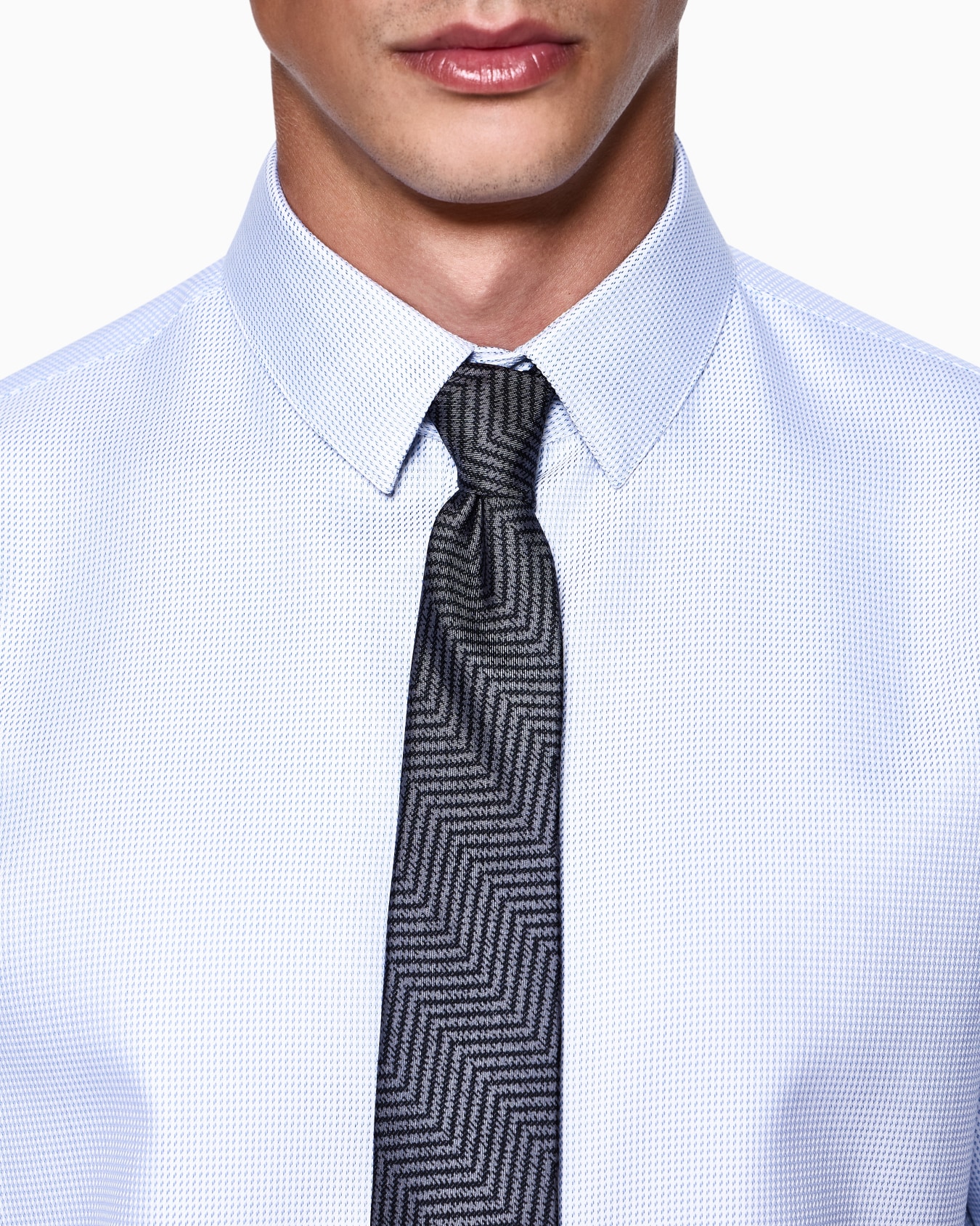 Chemise coupe classique en coton micro-armuré Diapositive 4