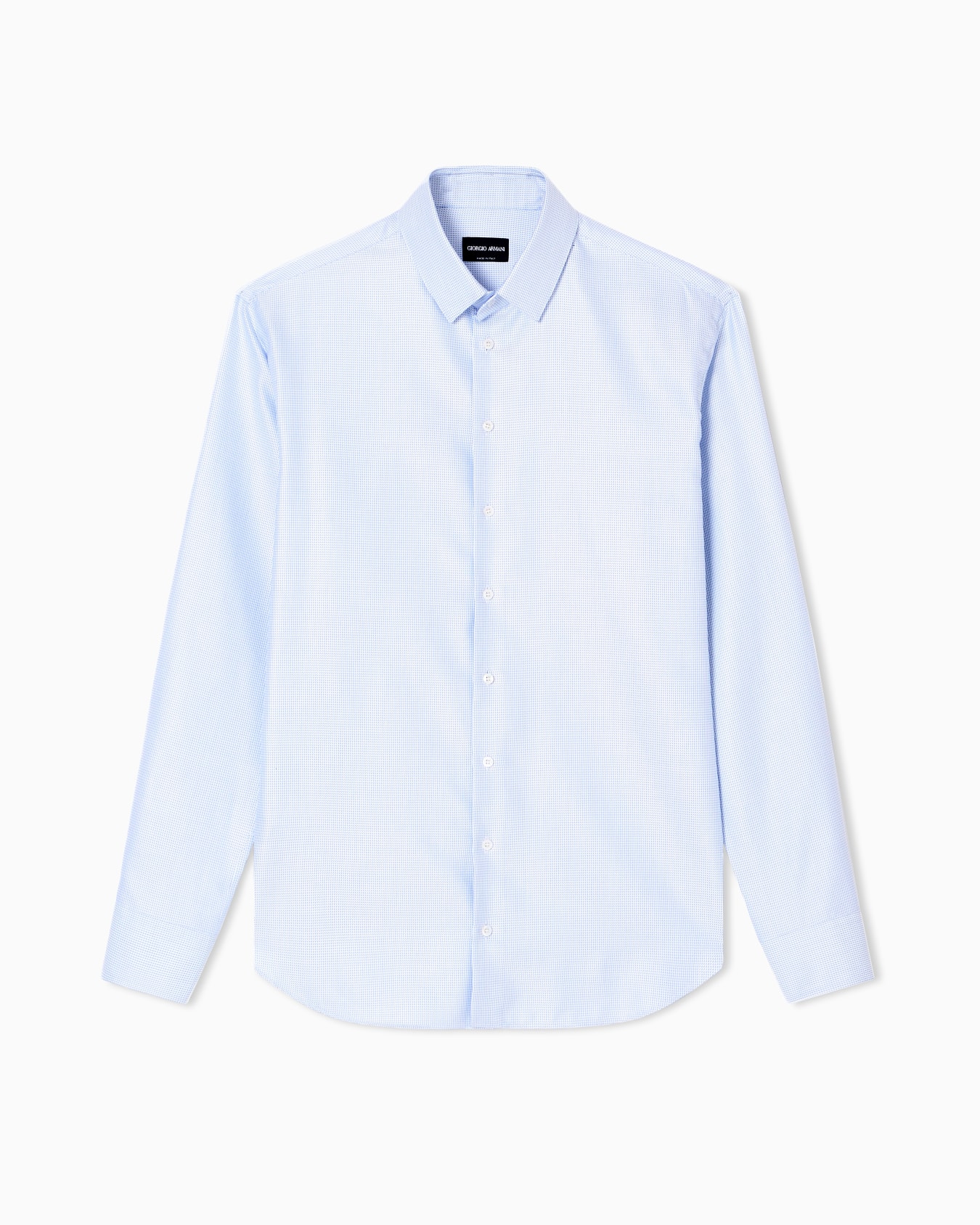 Chemise coupe classique en coton micro-armuré Diapositive 0