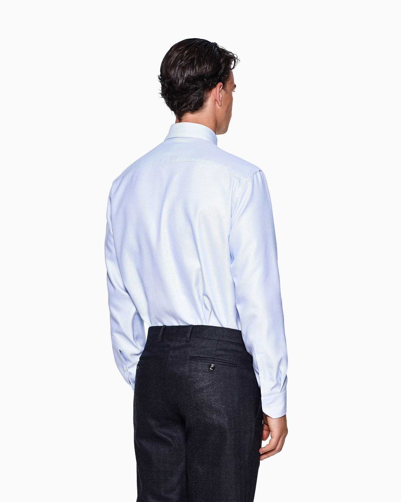 Chemise coupe classique en coton micro-armuré Diapositive 2