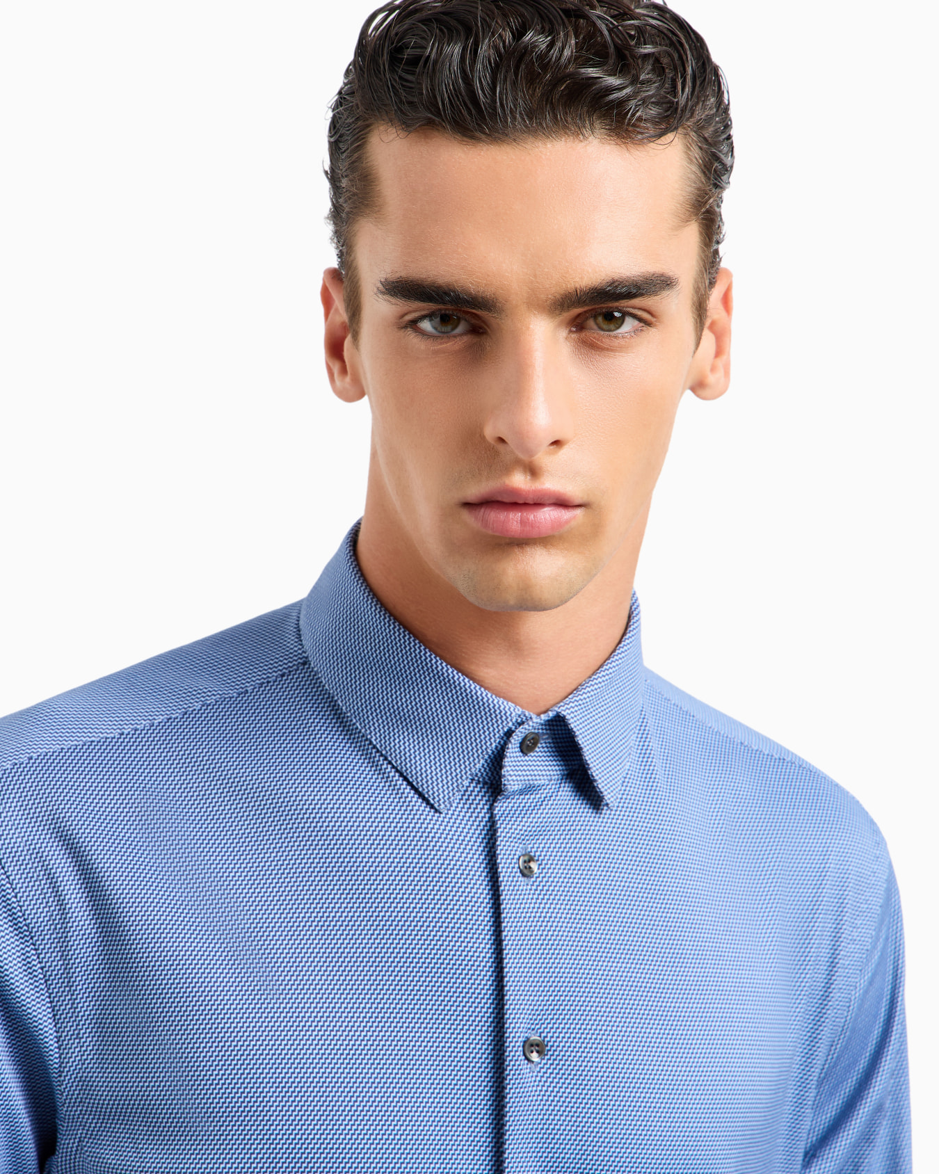 Regular-fit printed stretch-cotton blend shirt Slide 4
