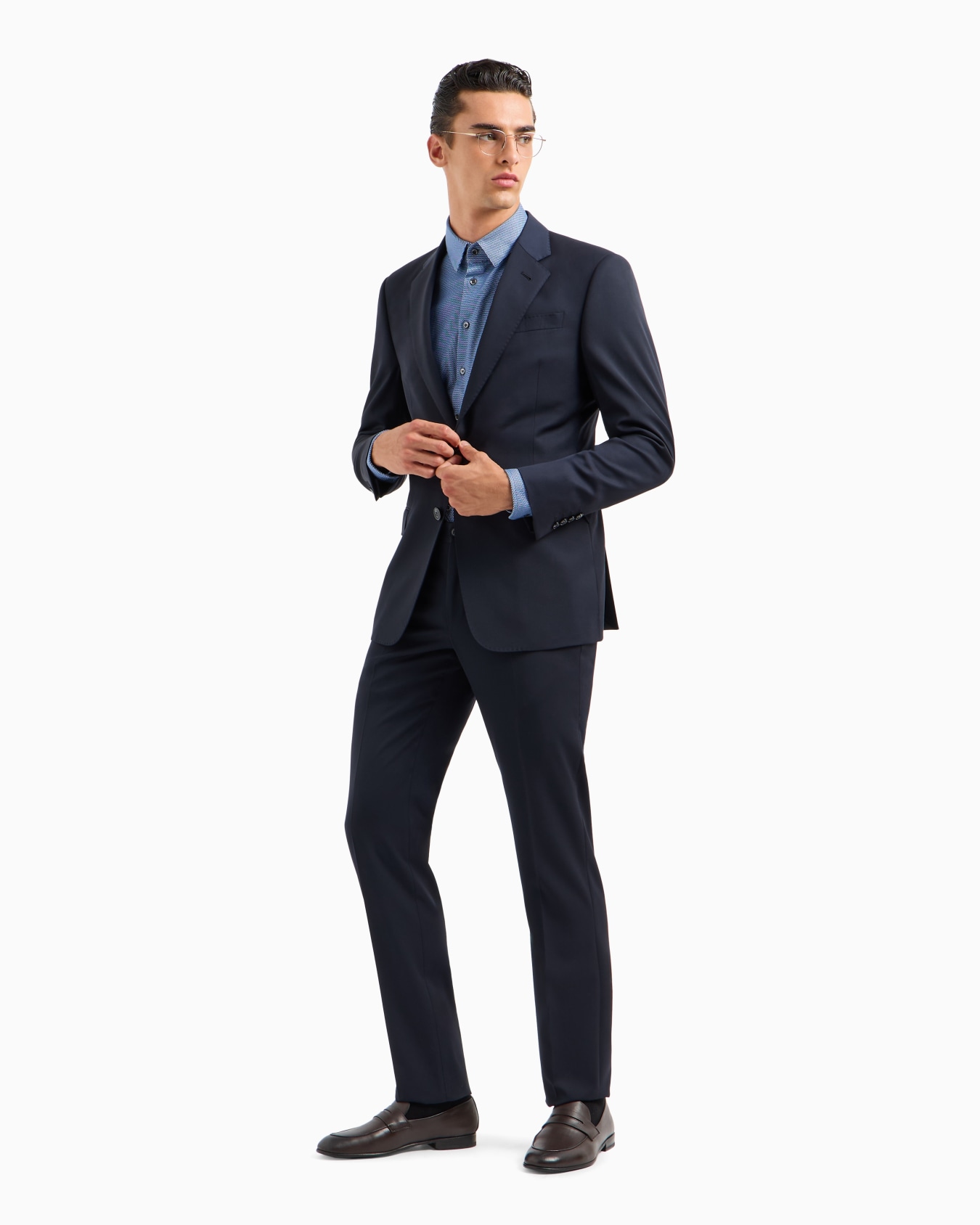 Regular-fit printed stretch-cotton blend shirt Slide 3