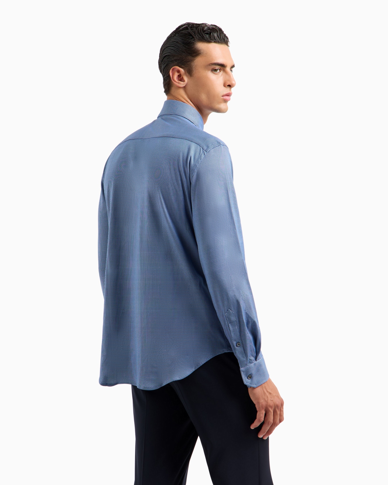 Regular-fit printed stretch-cotton blend shirt Slide 2