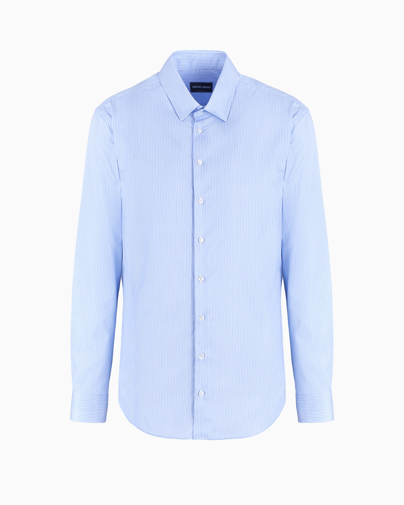 Regular-fit printed cotton and Lyocell shirt Slide 0