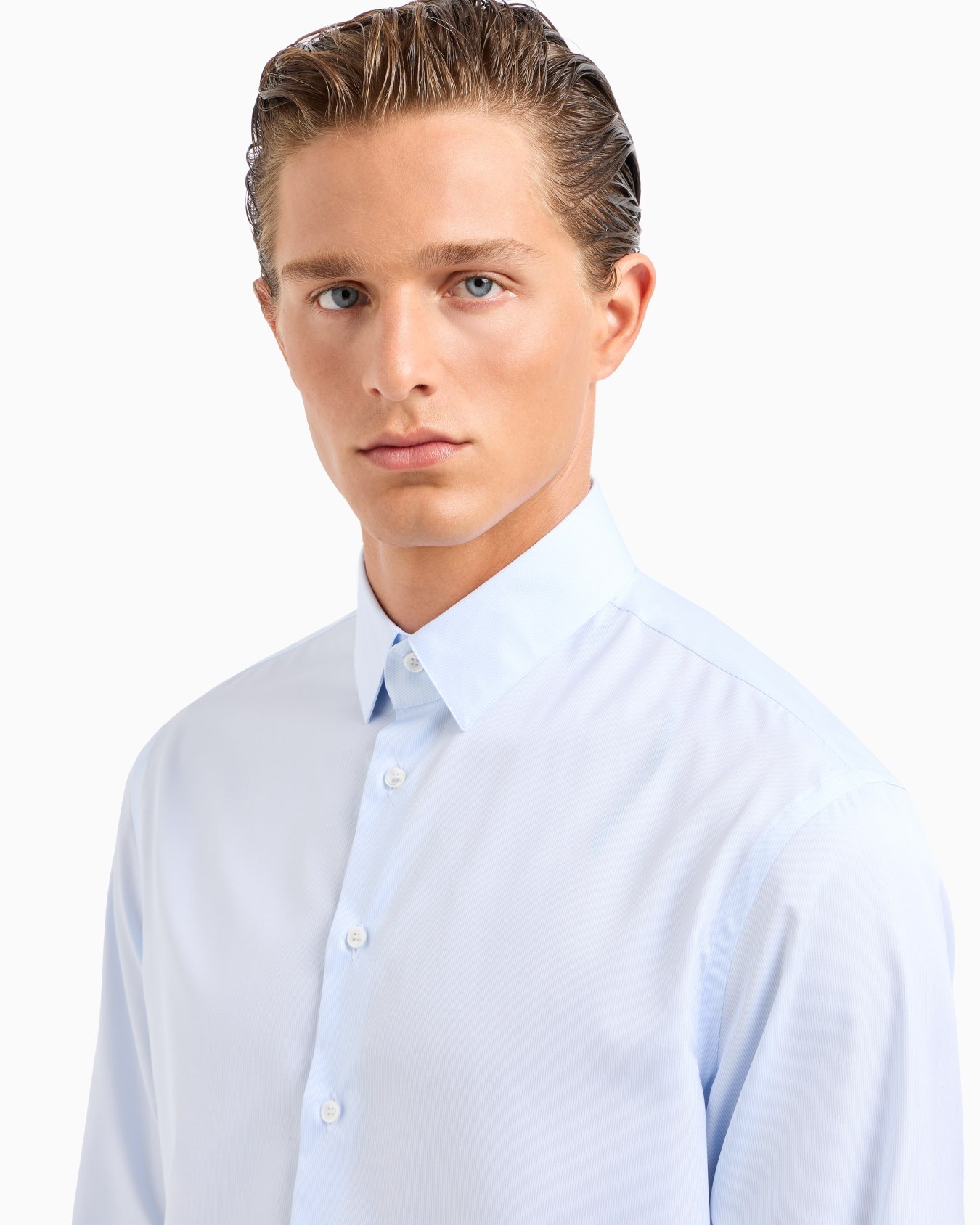 Regular-fit shirt in striped cotton Slide 4