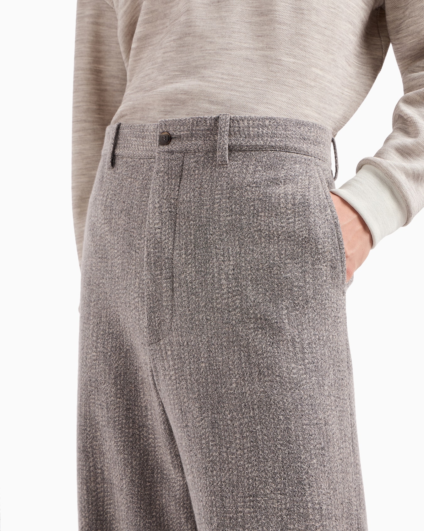 Flat-Front-Hose aus einer Mischung aus Viskose und Wolle in Jacquard-Verarbeitung Folie 5