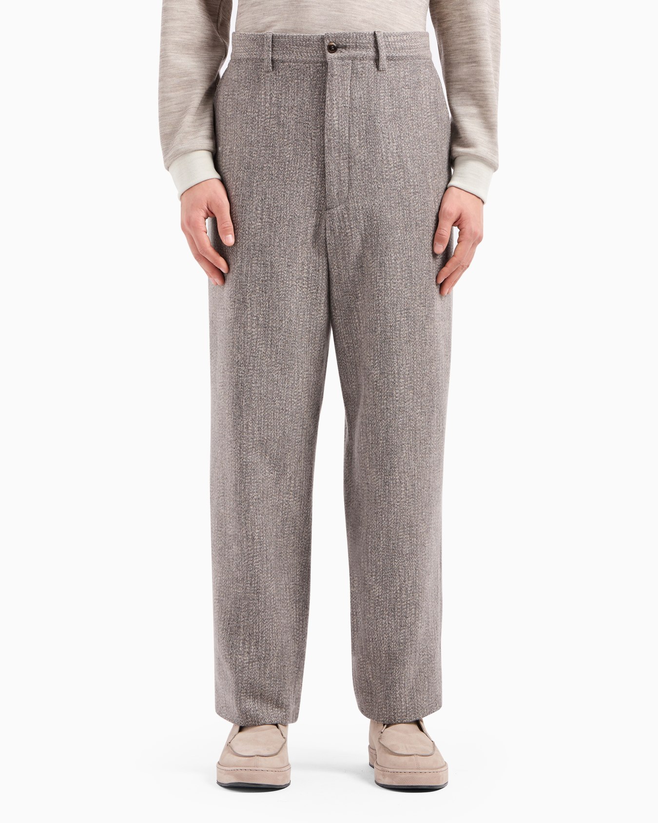 Flat-Front-Hose aus einer Mischung aus Viskose und Wolle in Jacquard-Verarbeitung Folie 2