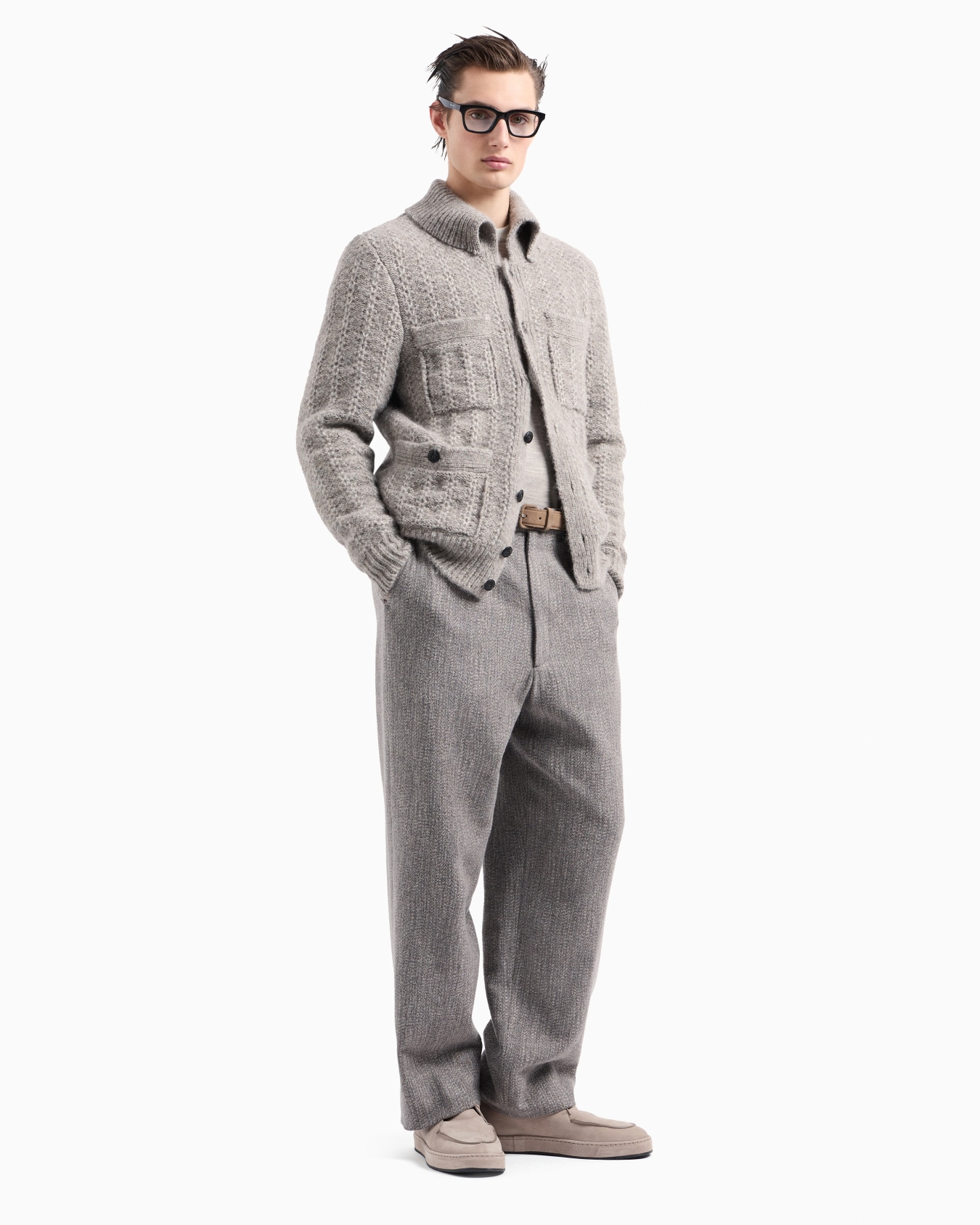 Flat-Front-Hose aus einer Mischung aus Viskose und Wolle in Jacquard-Verarbeitung Folie 4