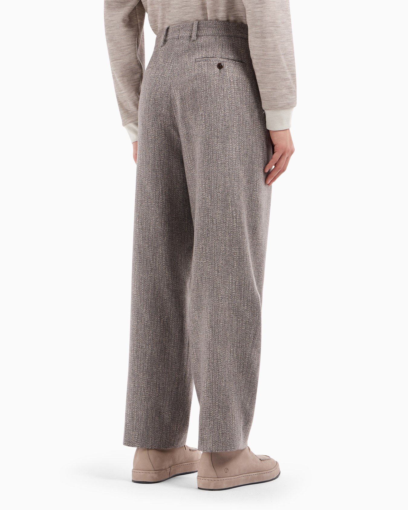 Flat-Front-Hose aus einer Mischung aus Viskose und Wolle in Jacquard-Verarbeitung Folie 3