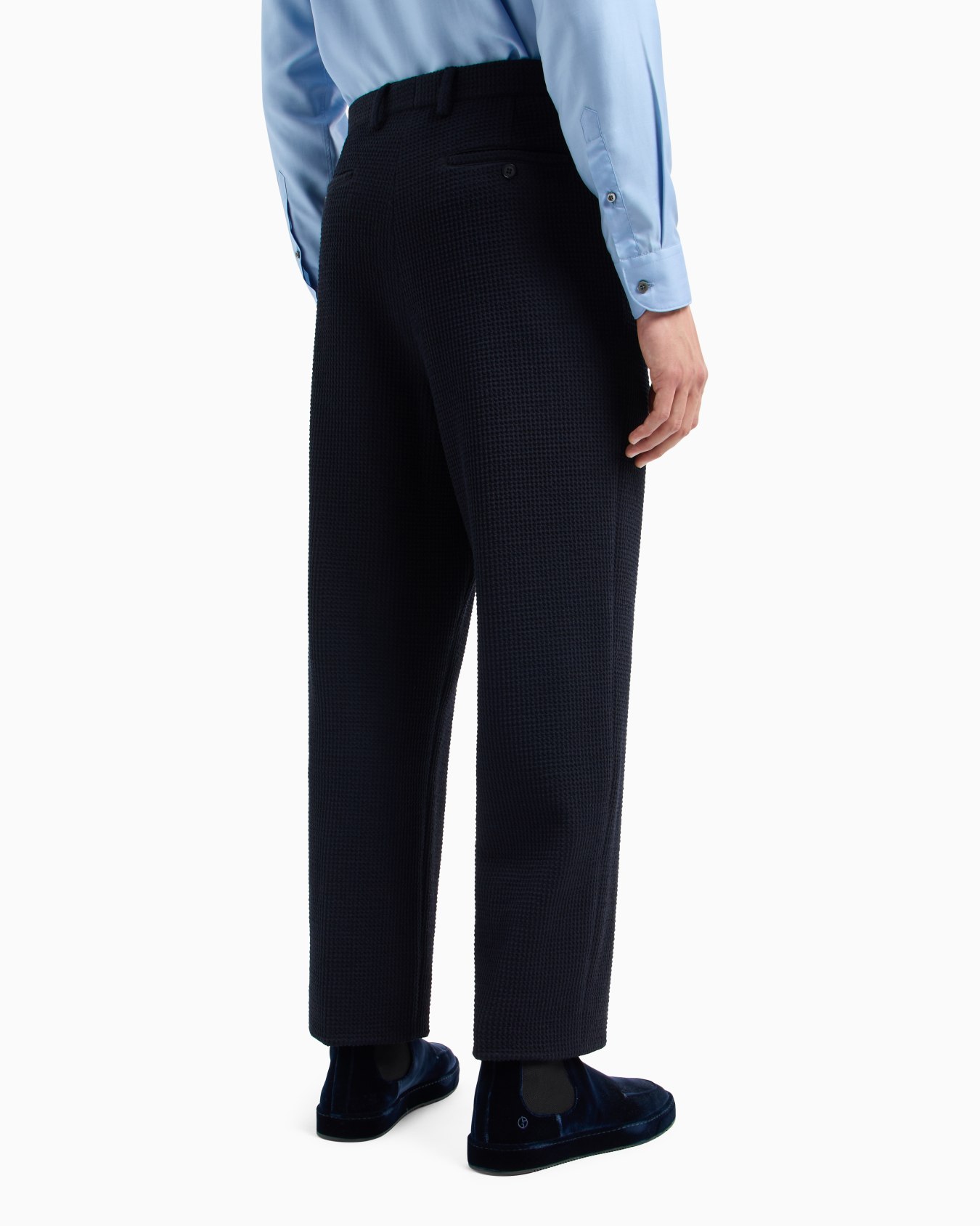 Pantalon sans pinces en jersey de mélange de laine Diapositive 2