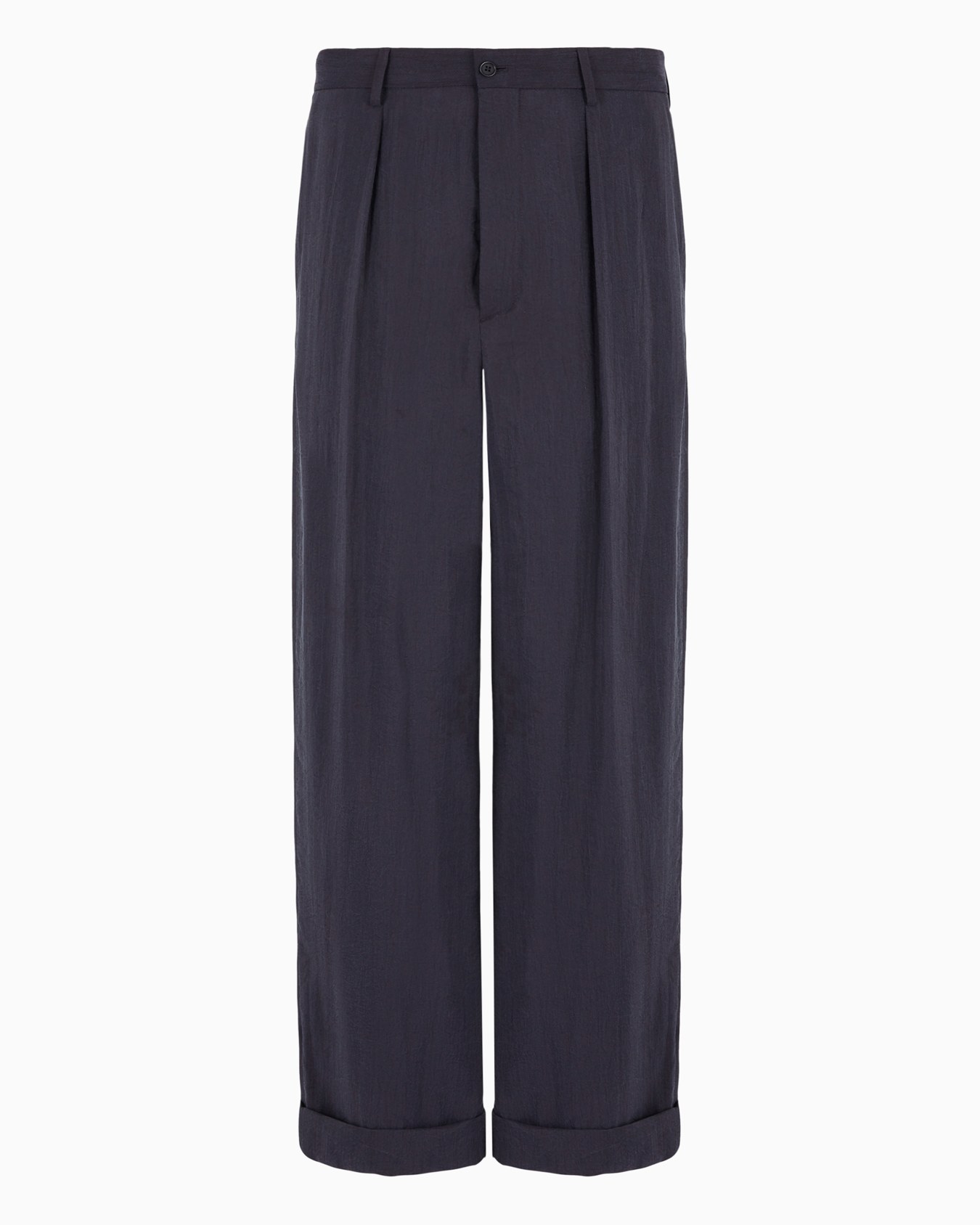 Washed, silk-blend, single-pleat trousers | Giorgio Armani