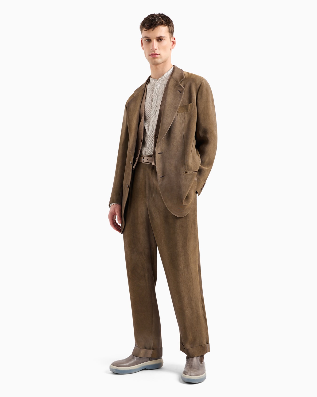 Pantalon à une pince en viscose Diapositive 4