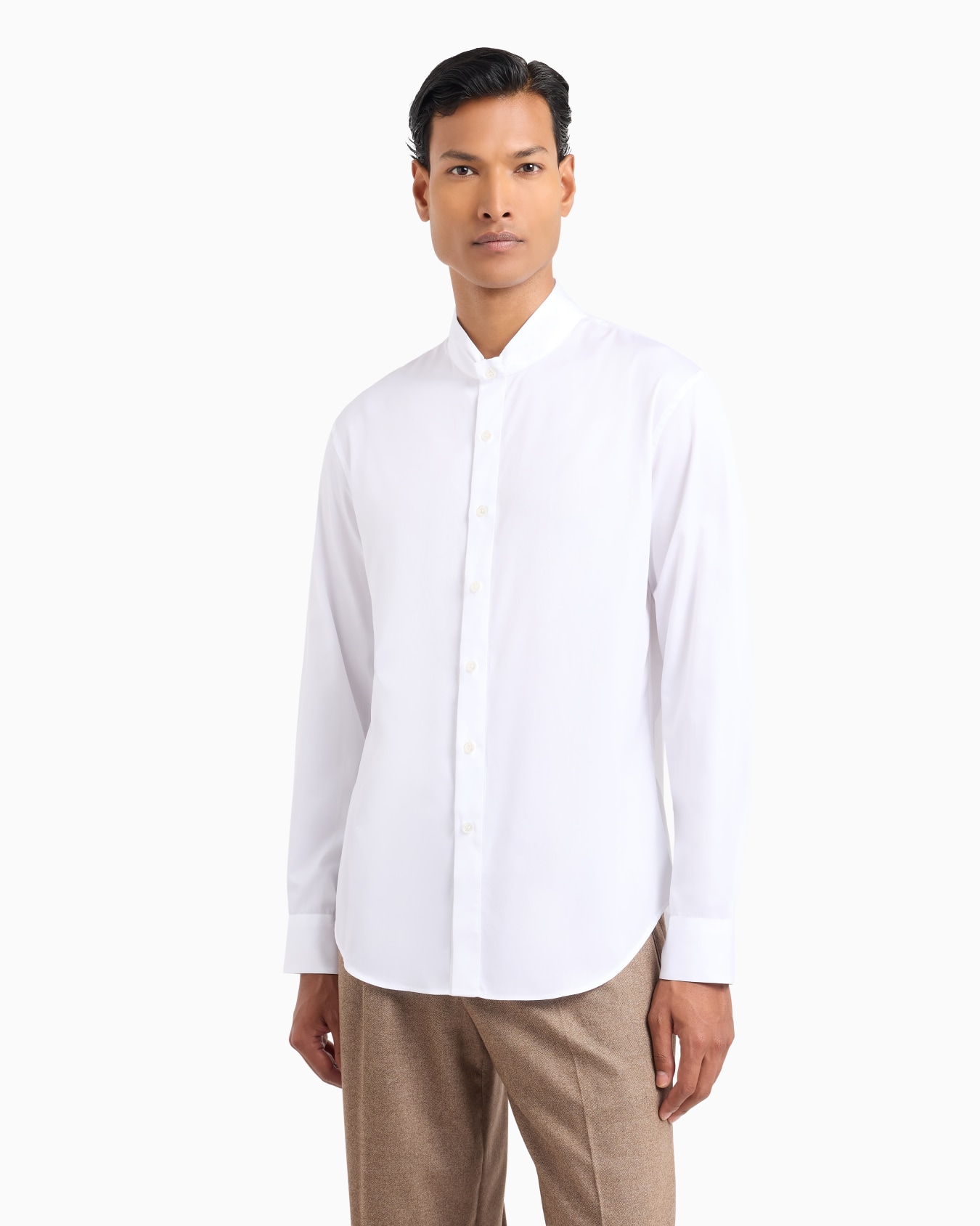 Chemise coupe classique en sergé de coton Diapositive 1