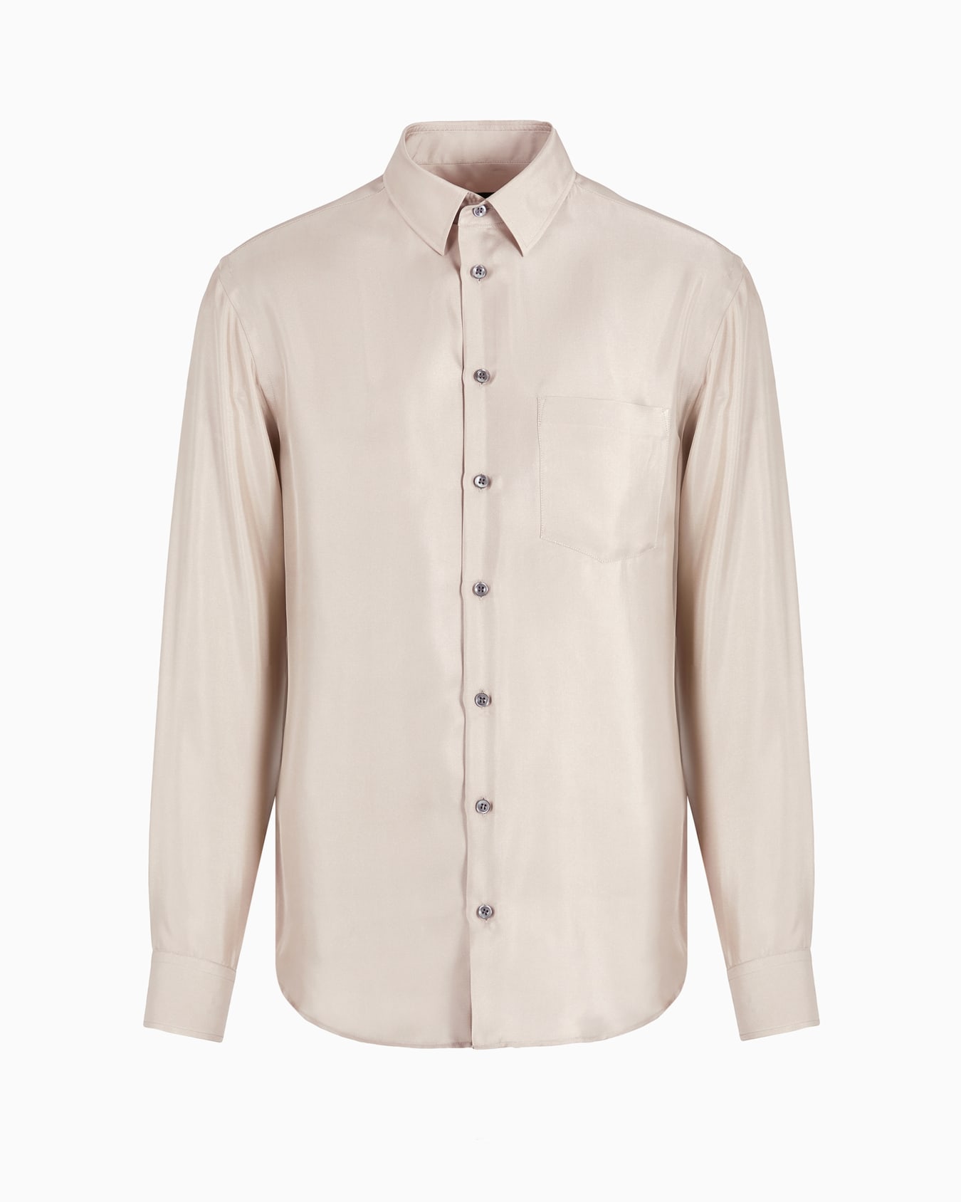 Slim Fit Hemd aus Seiden-Twill Folie 0