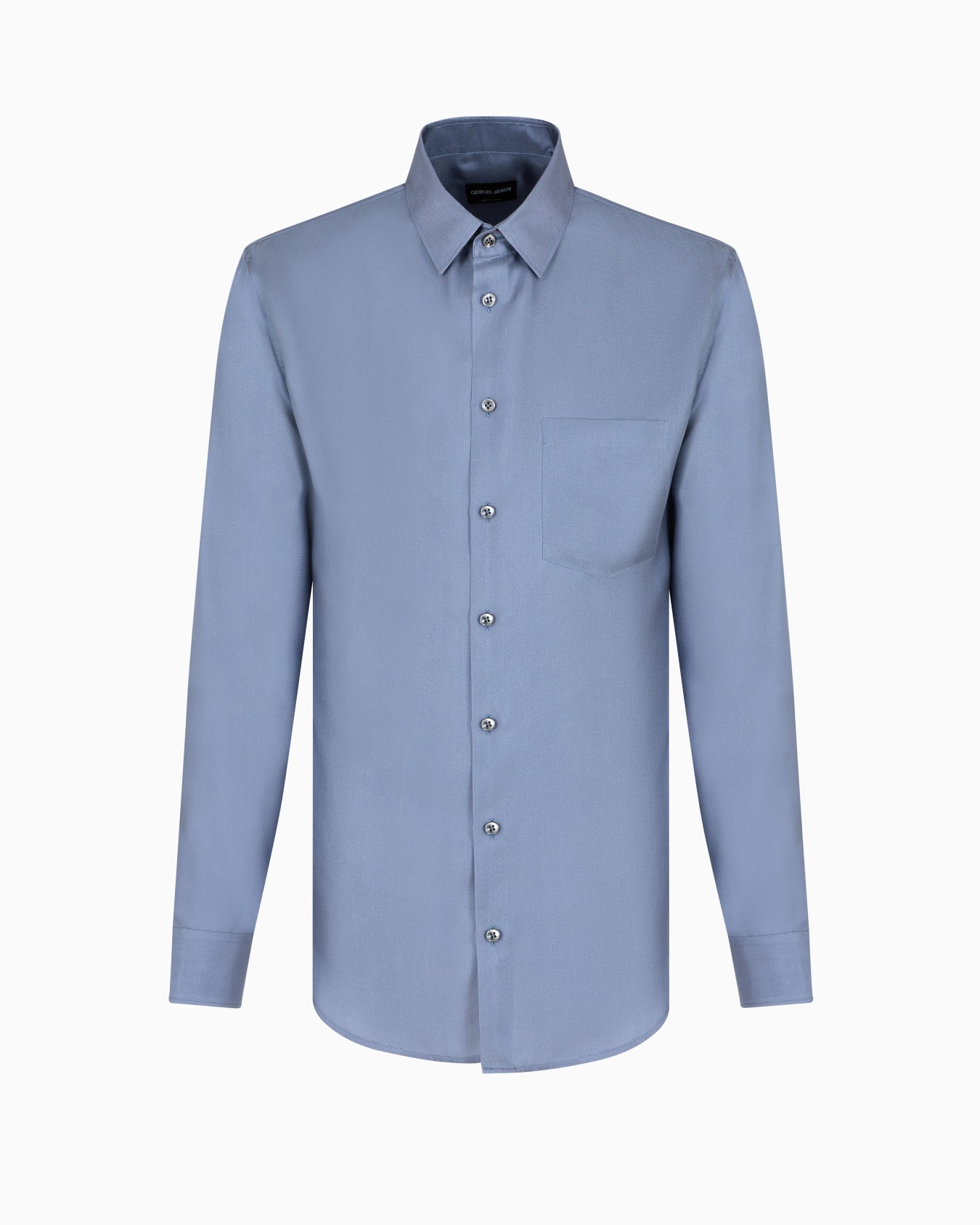 Slim Fit Hemd aus Seiden-Twill Folie 0