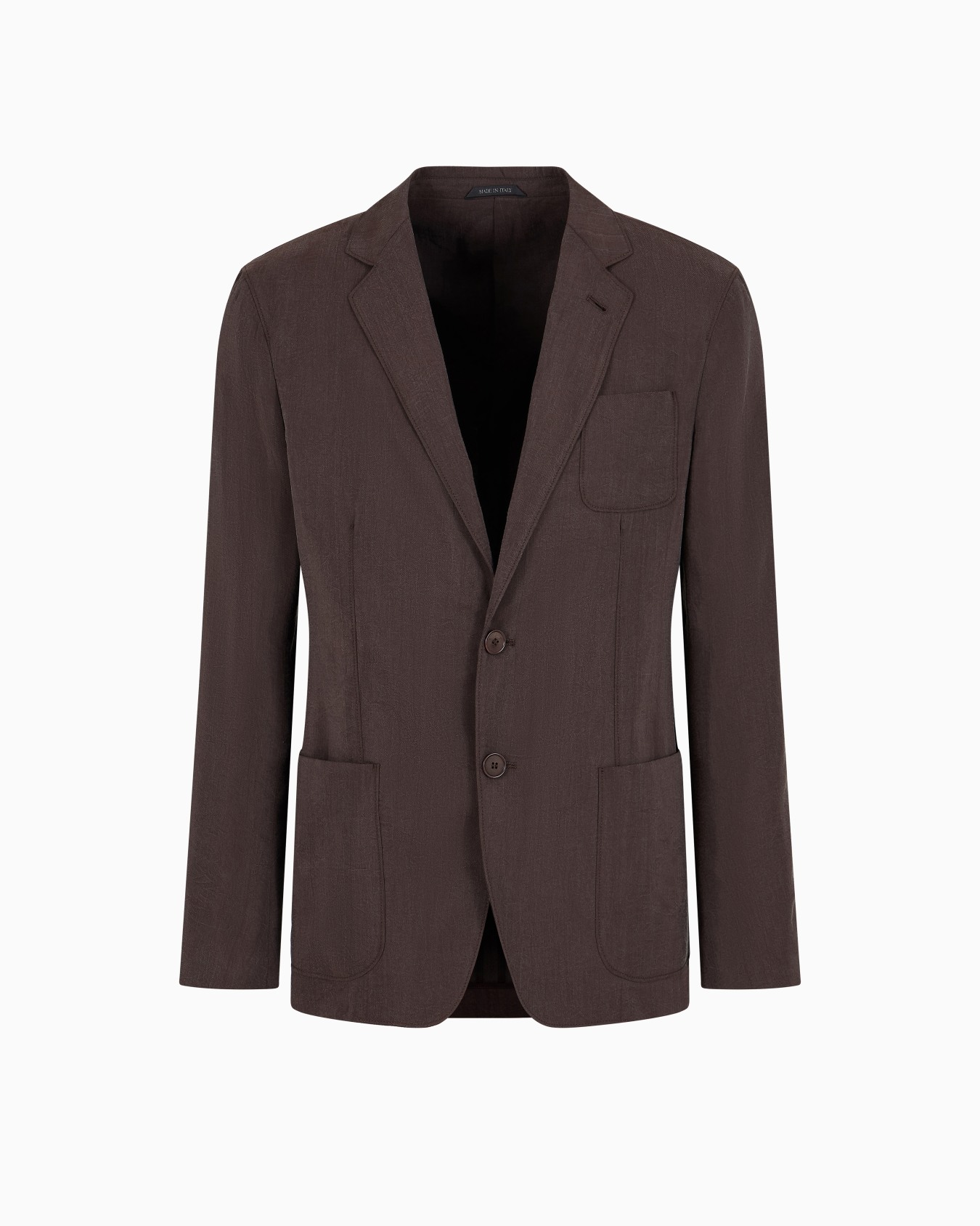 Upton Line single-breasted jacket in washed silk Slide 0