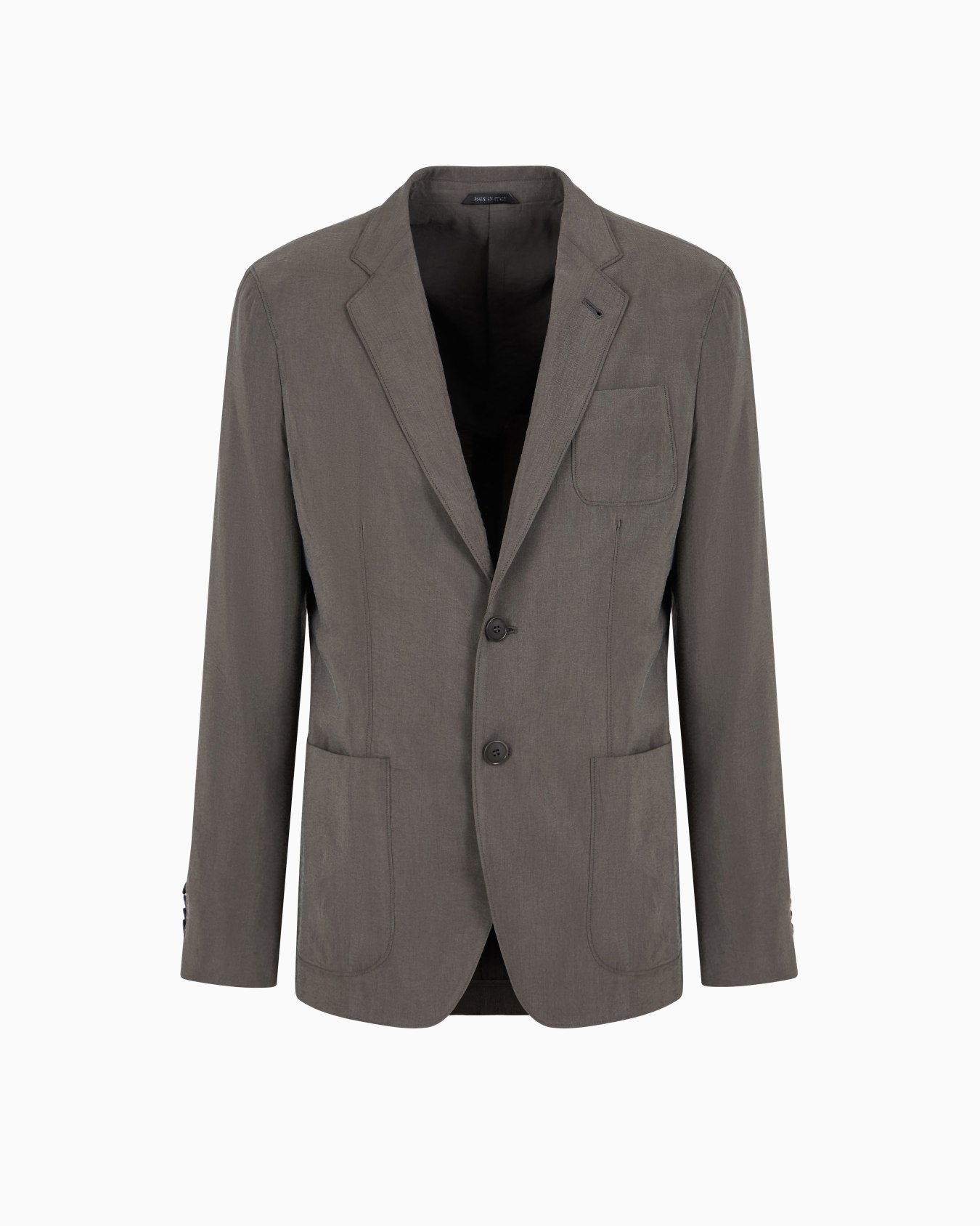 Chaqueta línea Upton de abotonadura sencilla de seda lavada Diapositiva 0