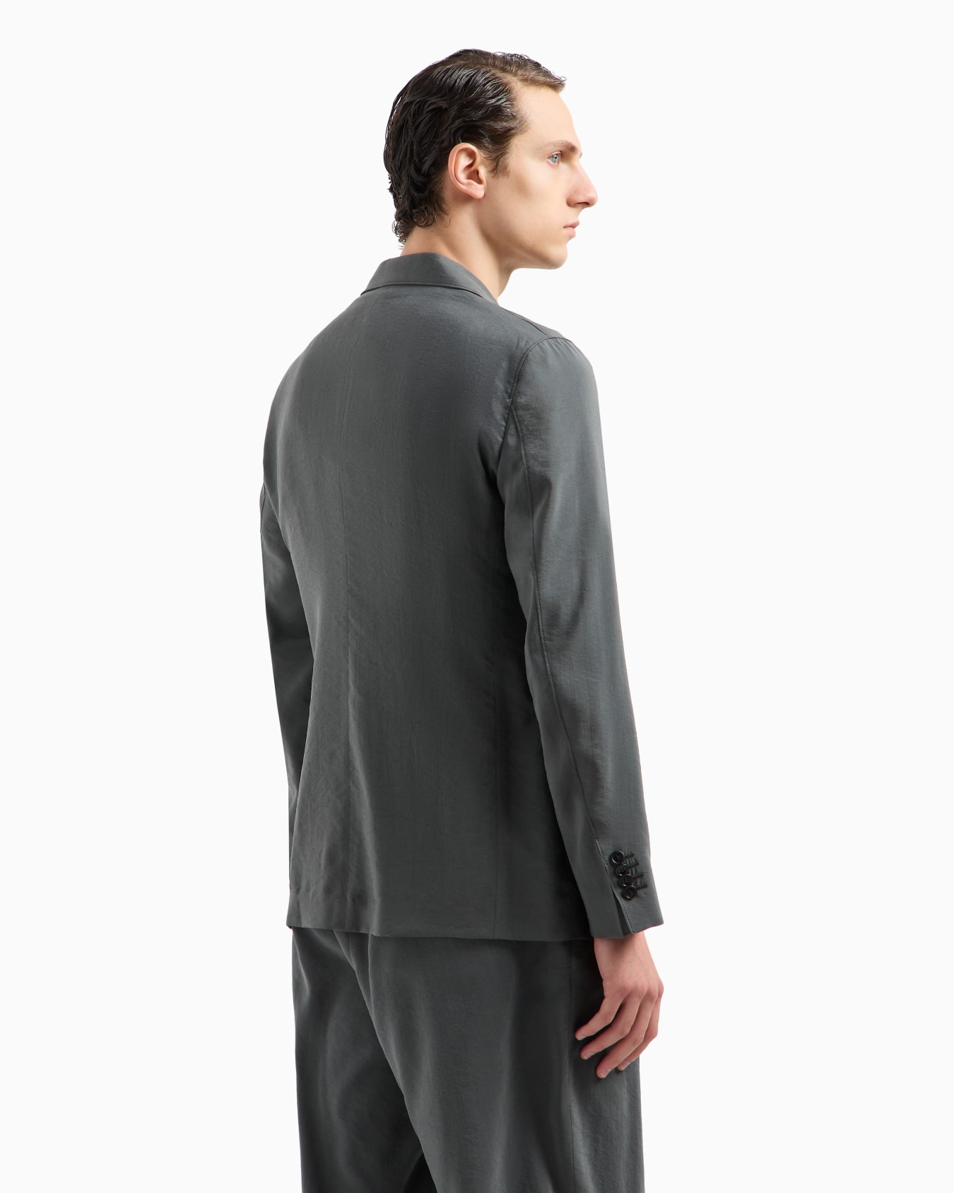Upton Line single-breasted jacket in washed silk Slide 2