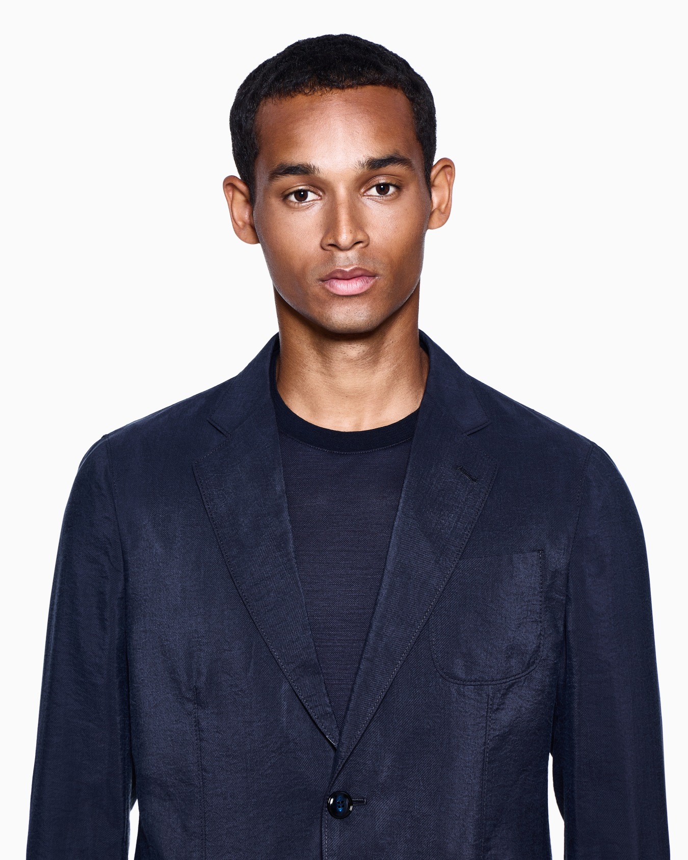 Veste à simple boutonnage gamme Upton en soie lavée Diapositive 4