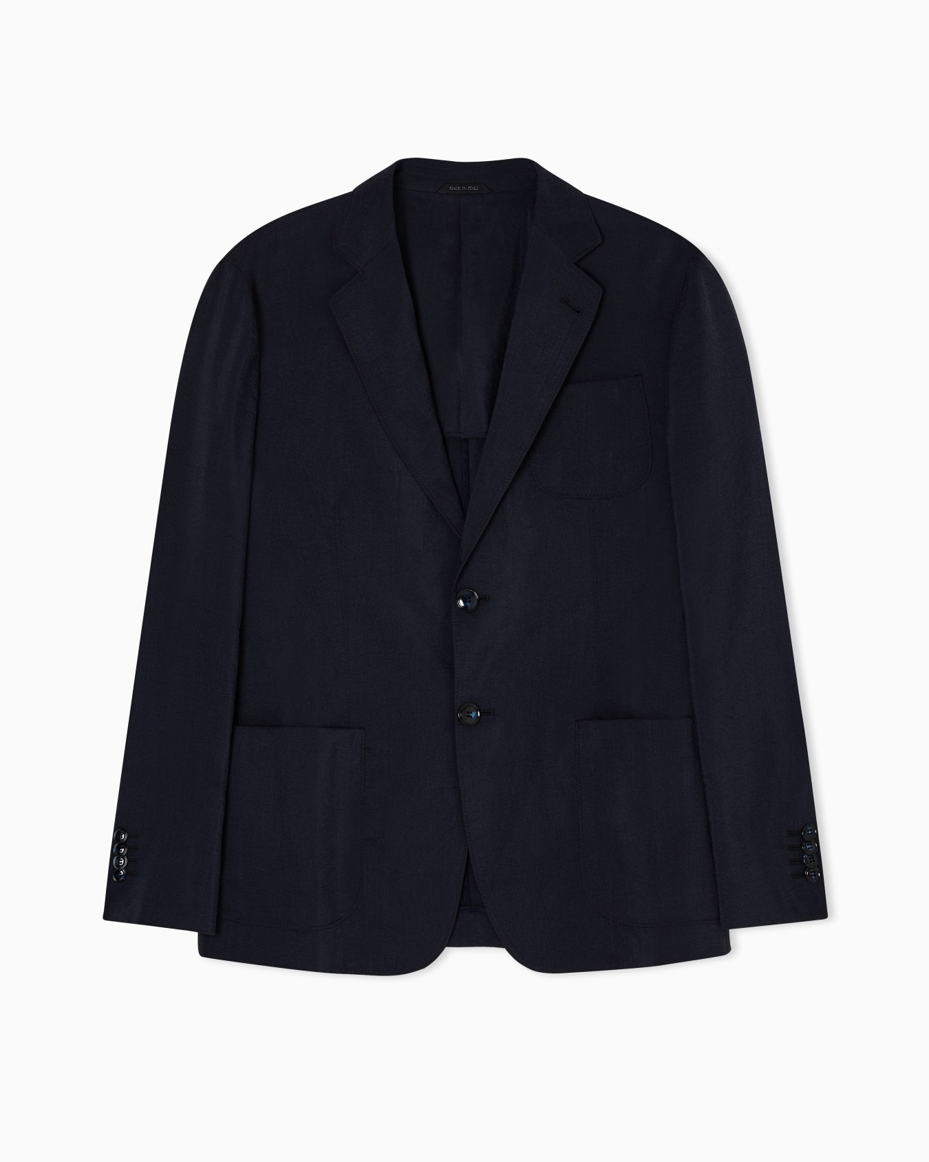 Upton Line single-breasted jacket in washed silk Slide 0