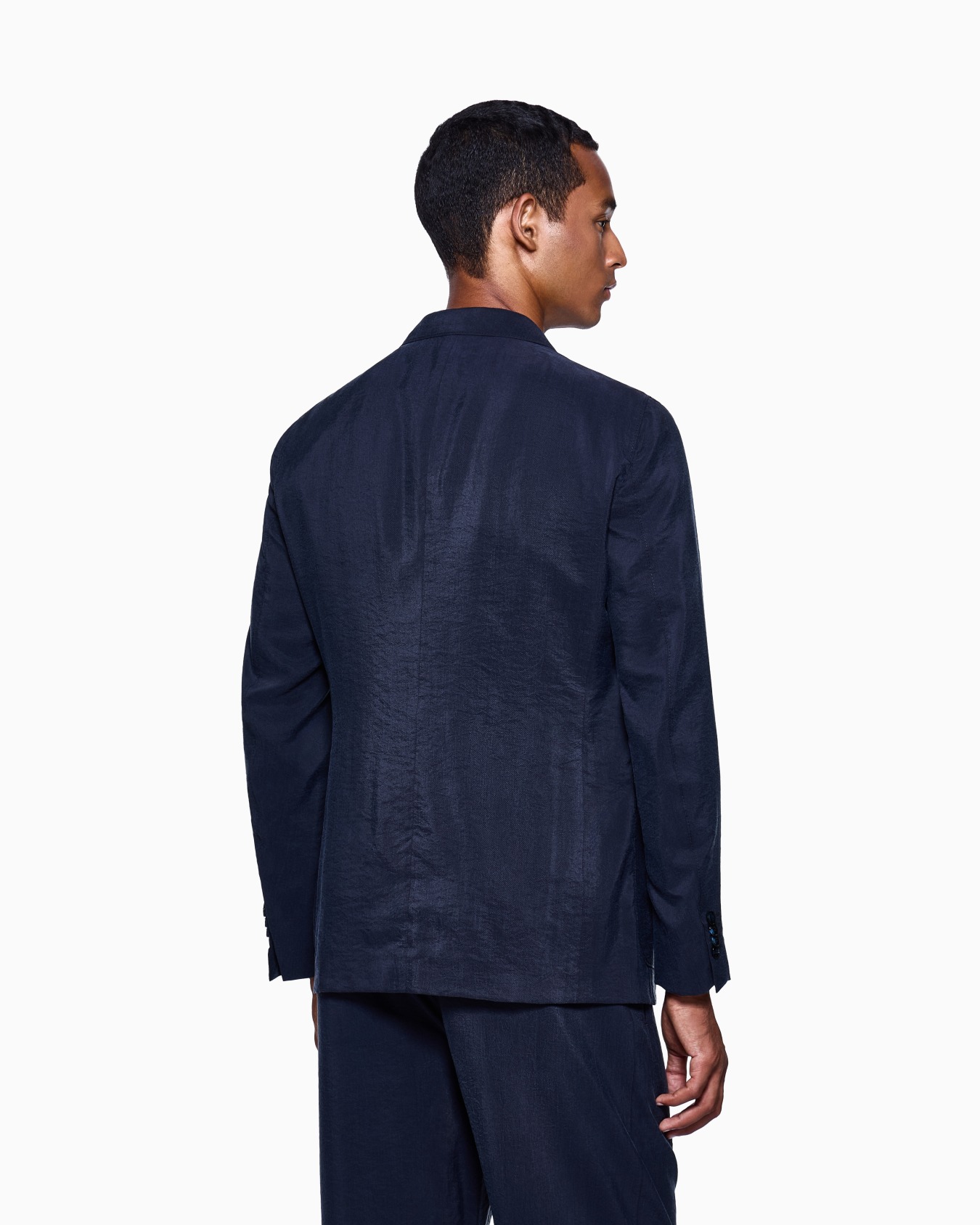 Veste à simple boutonnage gamme Upton en soie lavée Diapositive 2