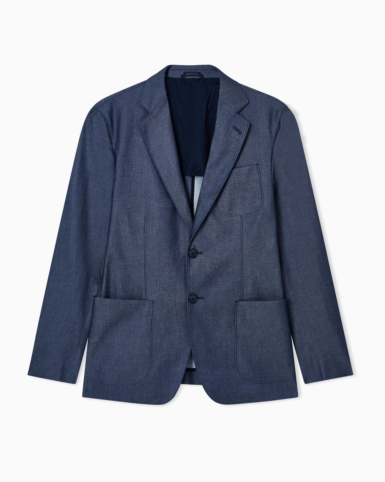 Einreihiges Sakko der Upton-Linie aus Twill in Denim-Optik Folie 0