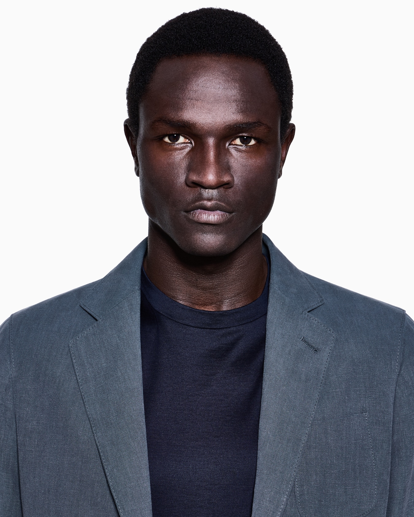 Upton Line single-breasted jacket in linen canvas Slide 4