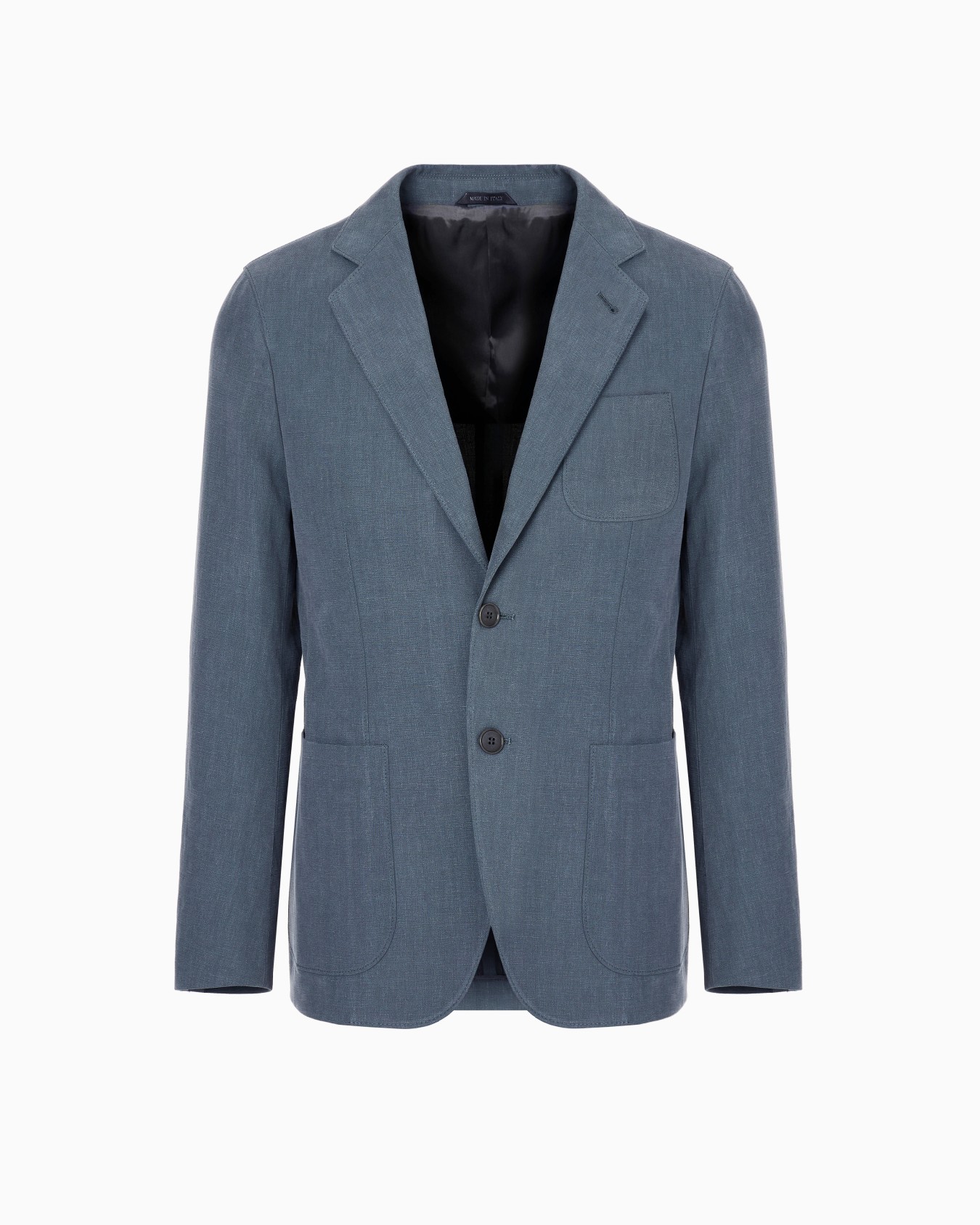 Upton Line single-breasted jacket in linen canvas Slide 0
