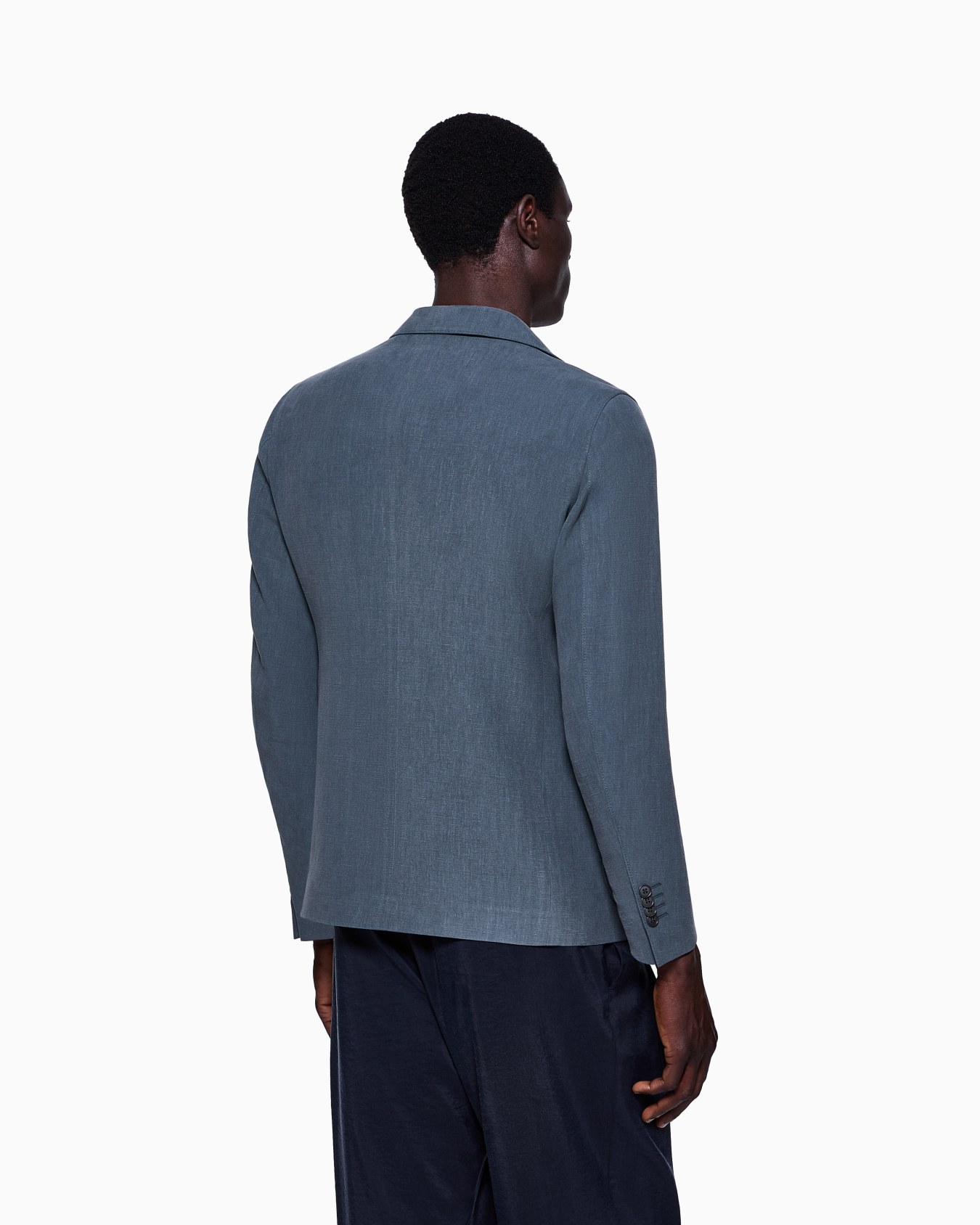 Upton Line single-breasted jacket in linen canvas Slide 2