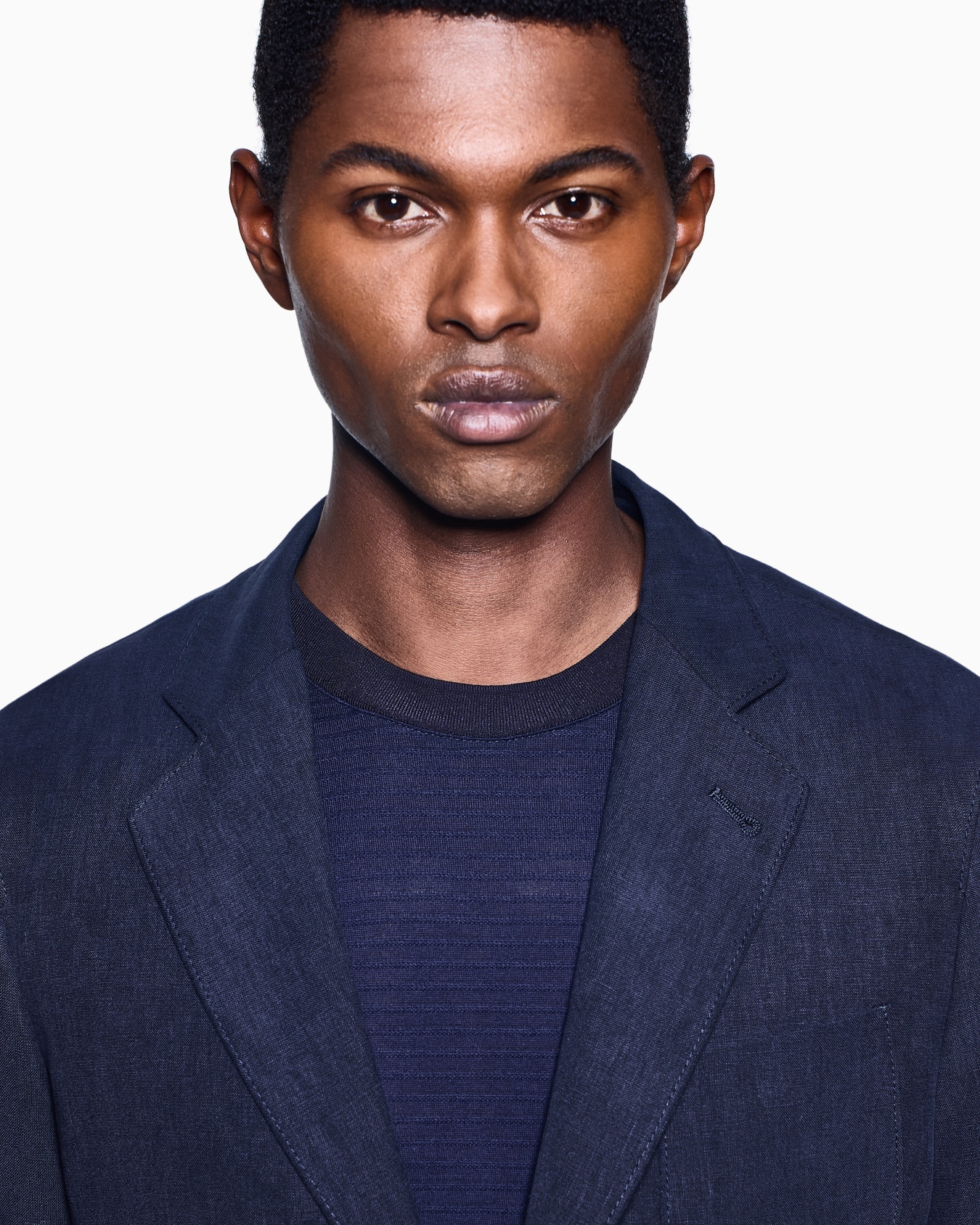 Upton Line single-breasted jacket in linen canvas Slide 4