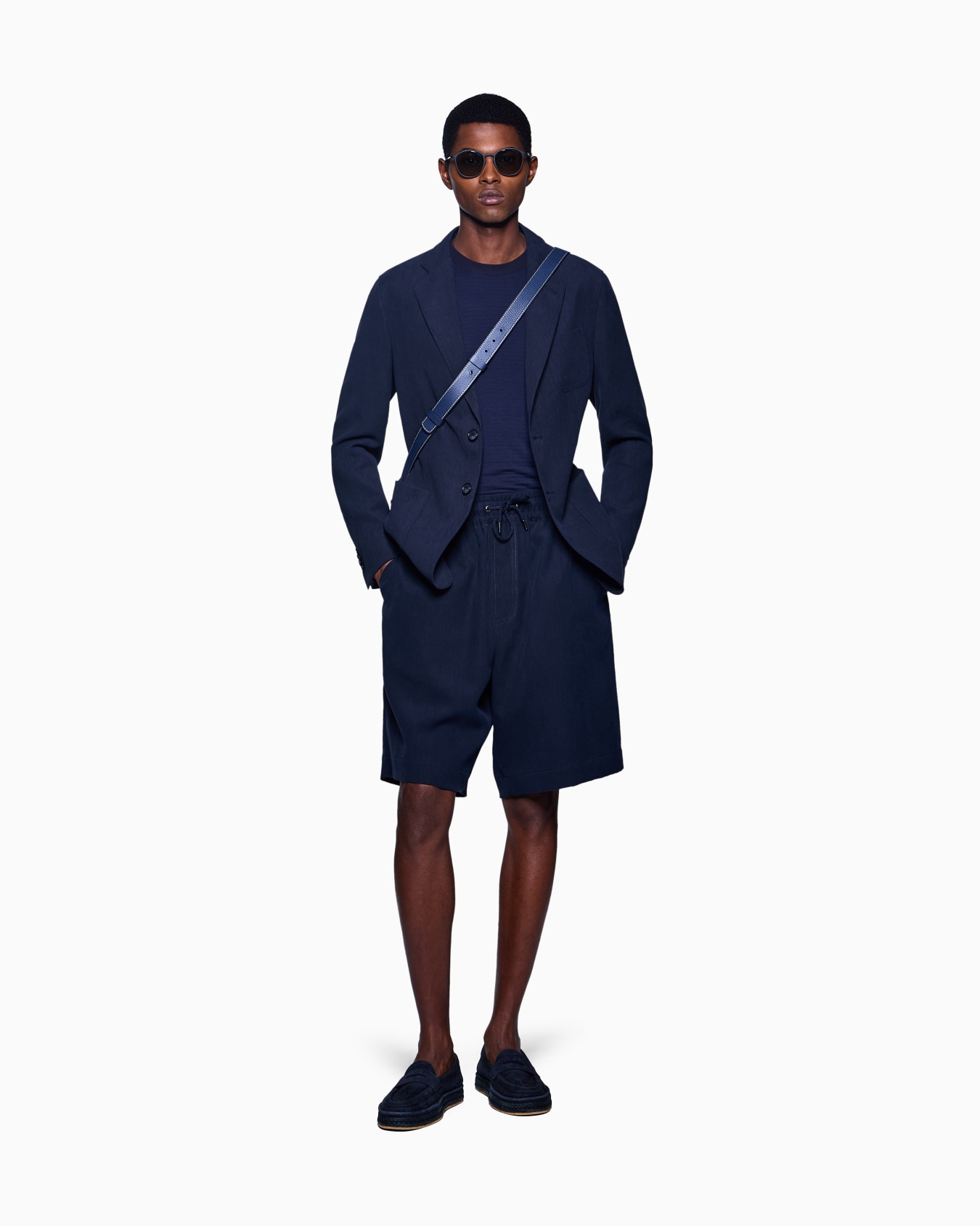Upton Line single-breasted jacket in linen canvas Slide 1