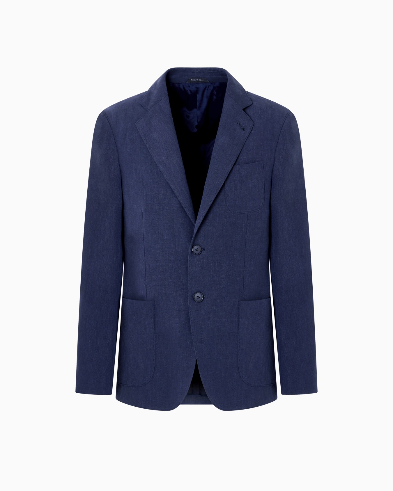 Upton Line single-breasted jacket in linen canvas Slide 0