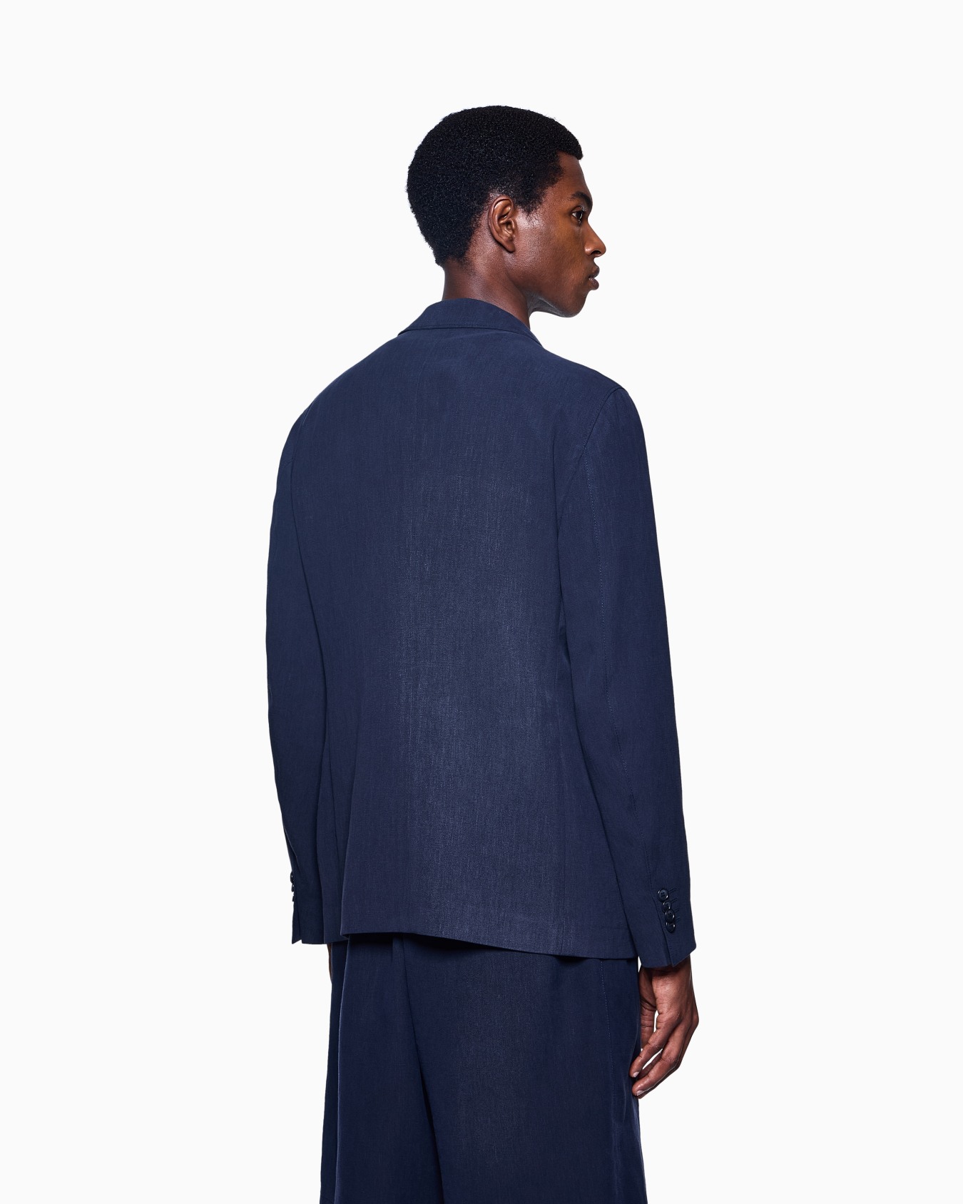 Upton Line single-breasted jacket in linen canvas Slide 2