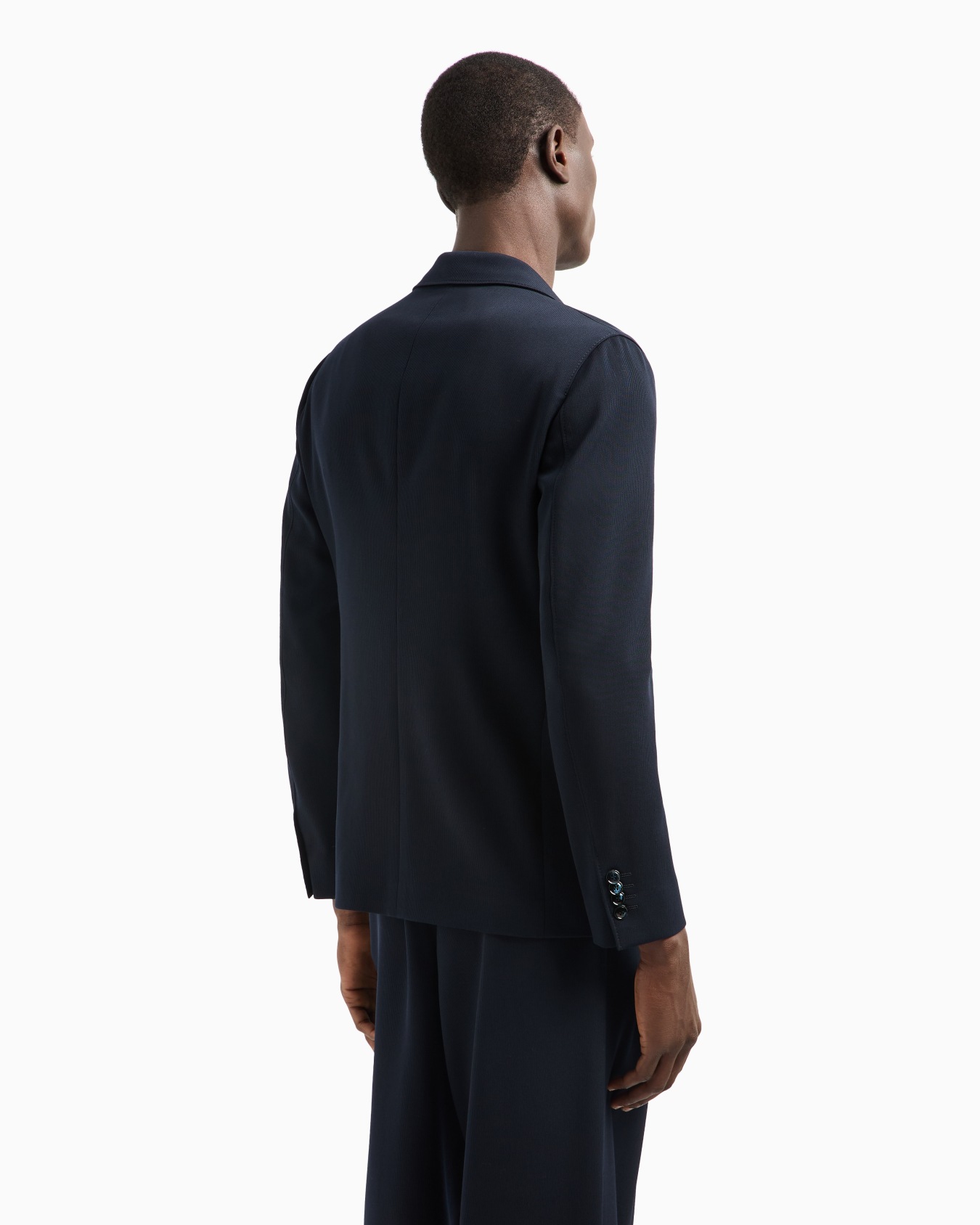 Upton line single-breasted jacket in virgin wool canneté Slide 2
