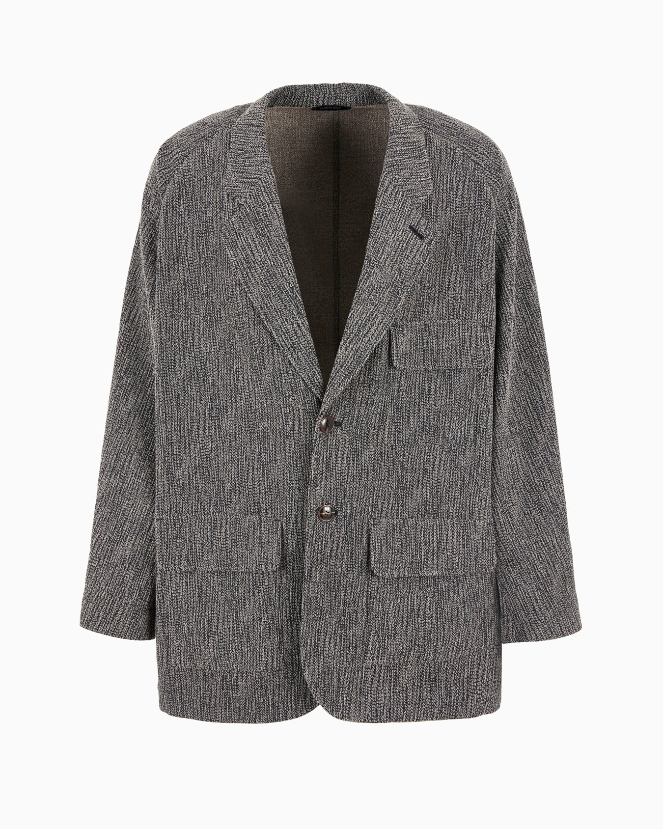 Einreihige Hemdjacke aus einer Mischung aus Viskose und Wolle in Jacquard-Verarbeitung Folie 0