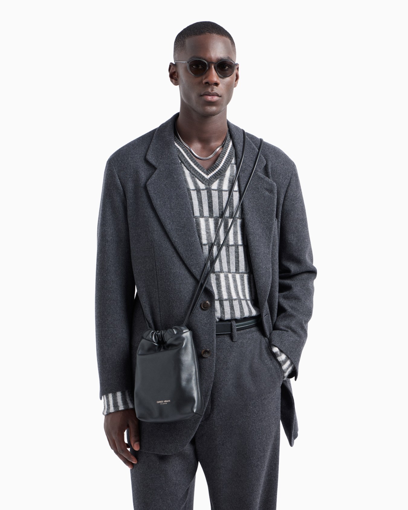 Single-breasted Heritage Line jacket in pure wool fleece Slide 6