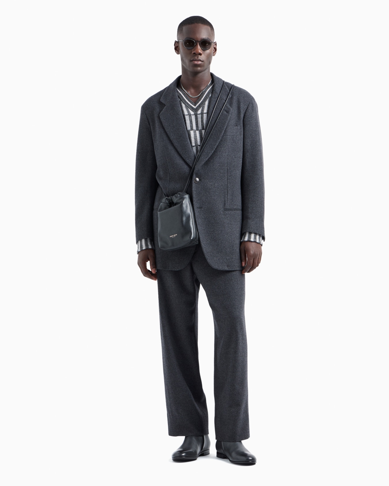 Single-breasted Heritage Line jacket in pure wool fleece Slide 4