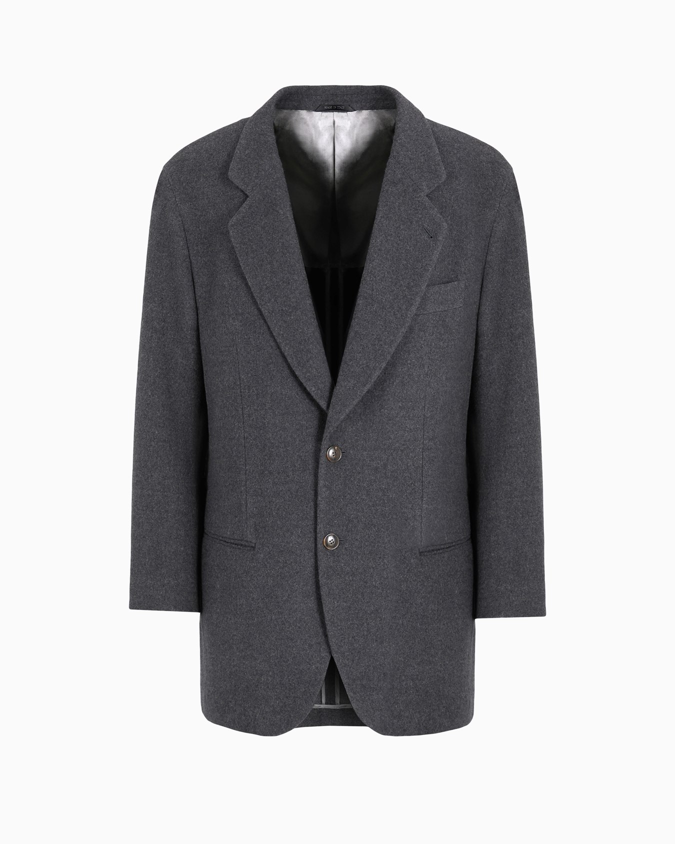 Single-breasted Heritage Line jacket in pure wool fleece Slide 0