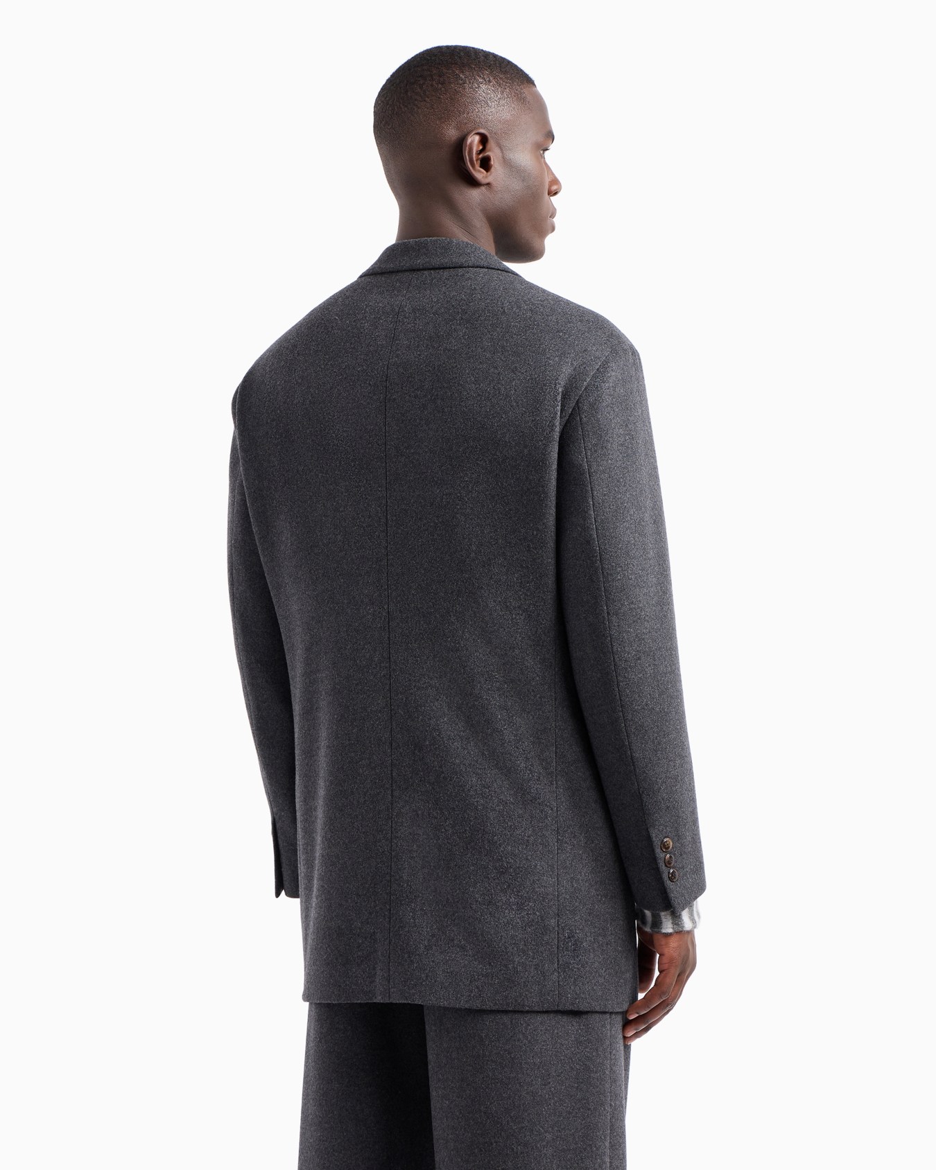 Single-breasted Heritage Line jacket in pure wool fleece Slide 3