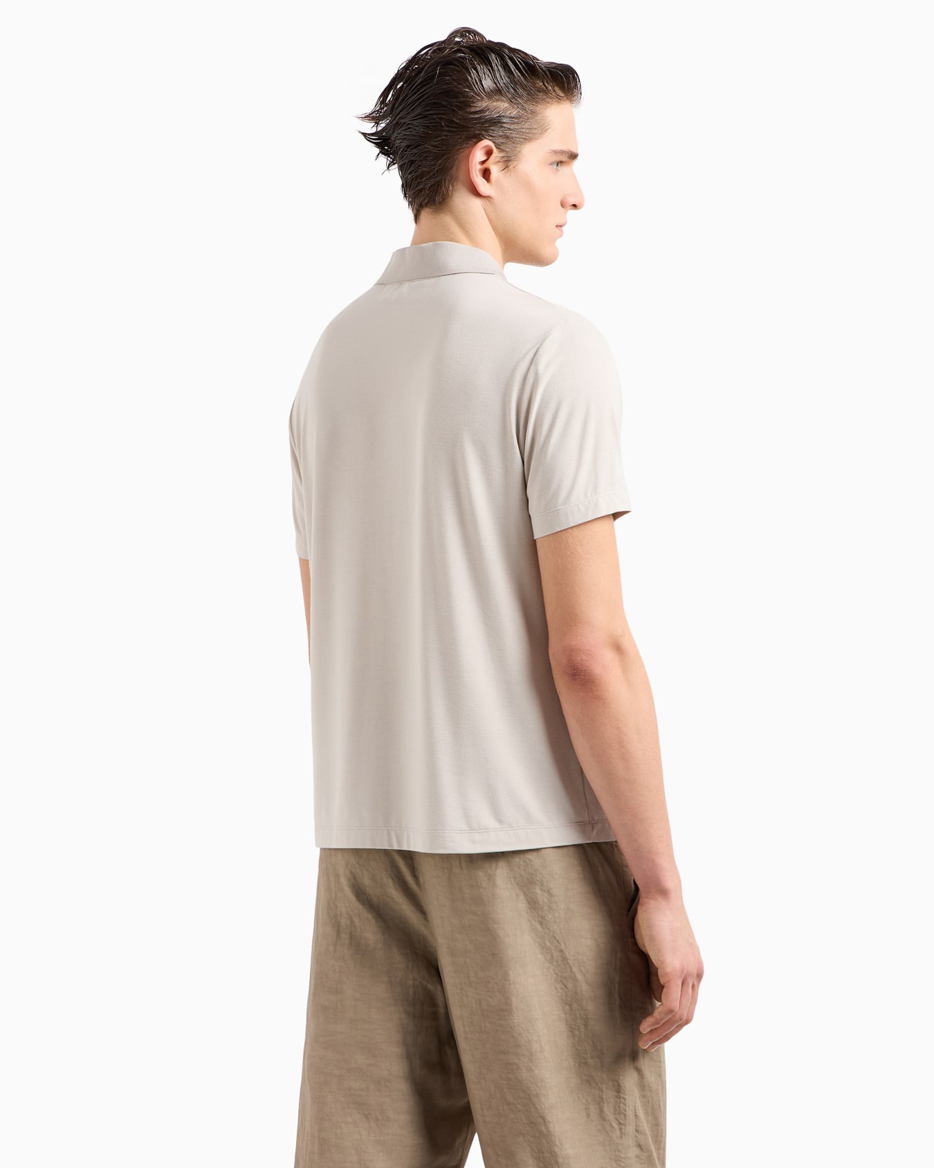 ASV short-sleeved viscose-jersey polo shirt Slide 2