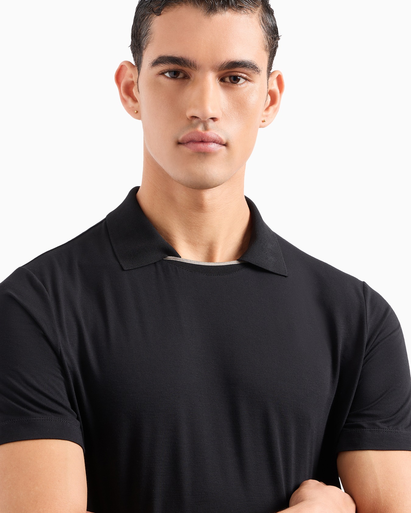 ASV short-sleeved viscose-jersey polo shirt Slide 5