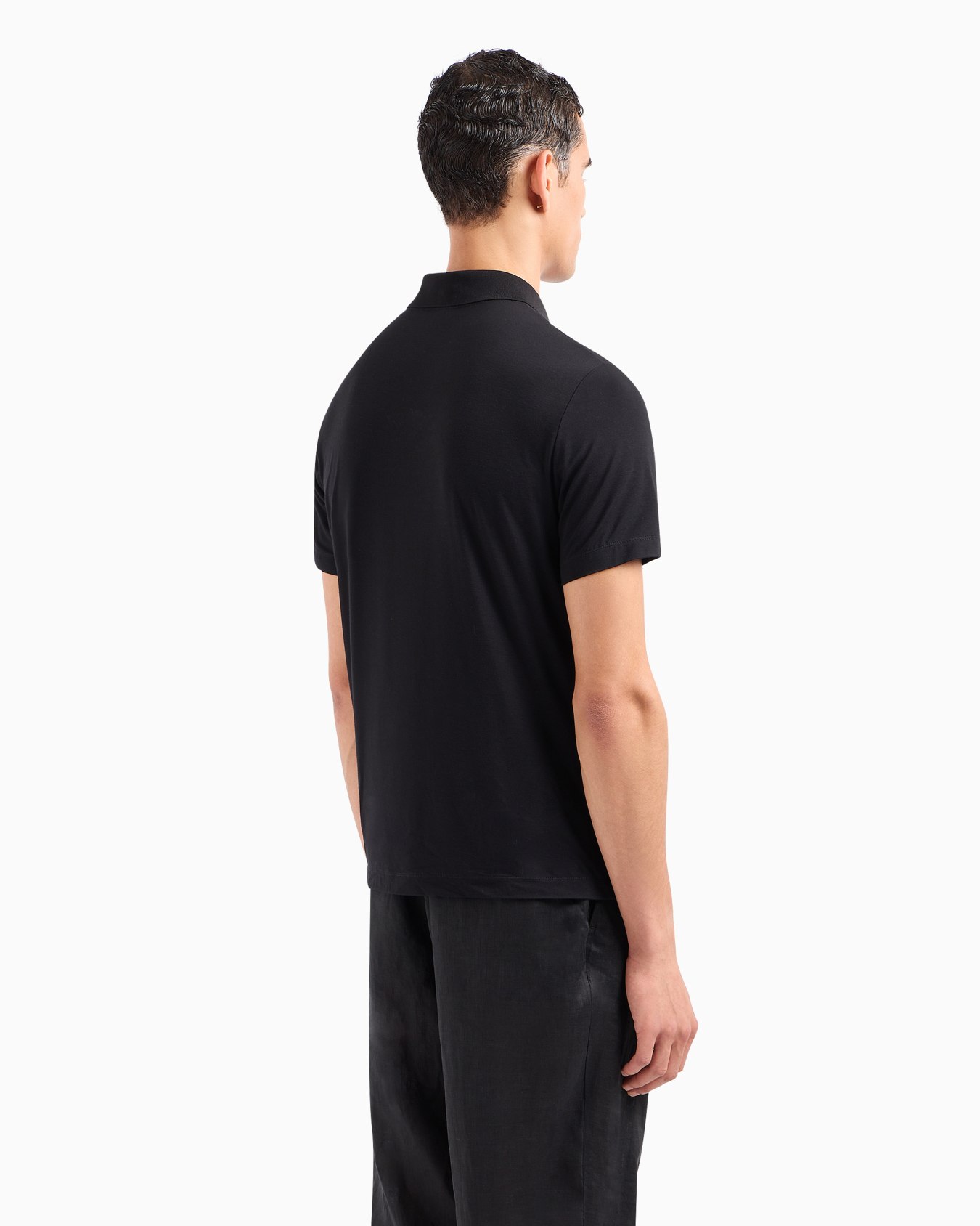 ASV short-sleeved viscose-jersey polo shirt Slide 3