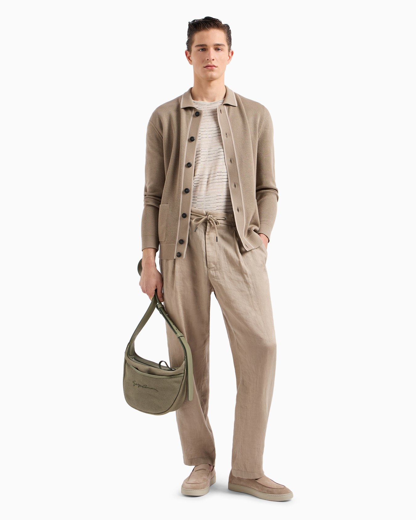 Cardigan en coton, soie et cachemire Diapositive 3