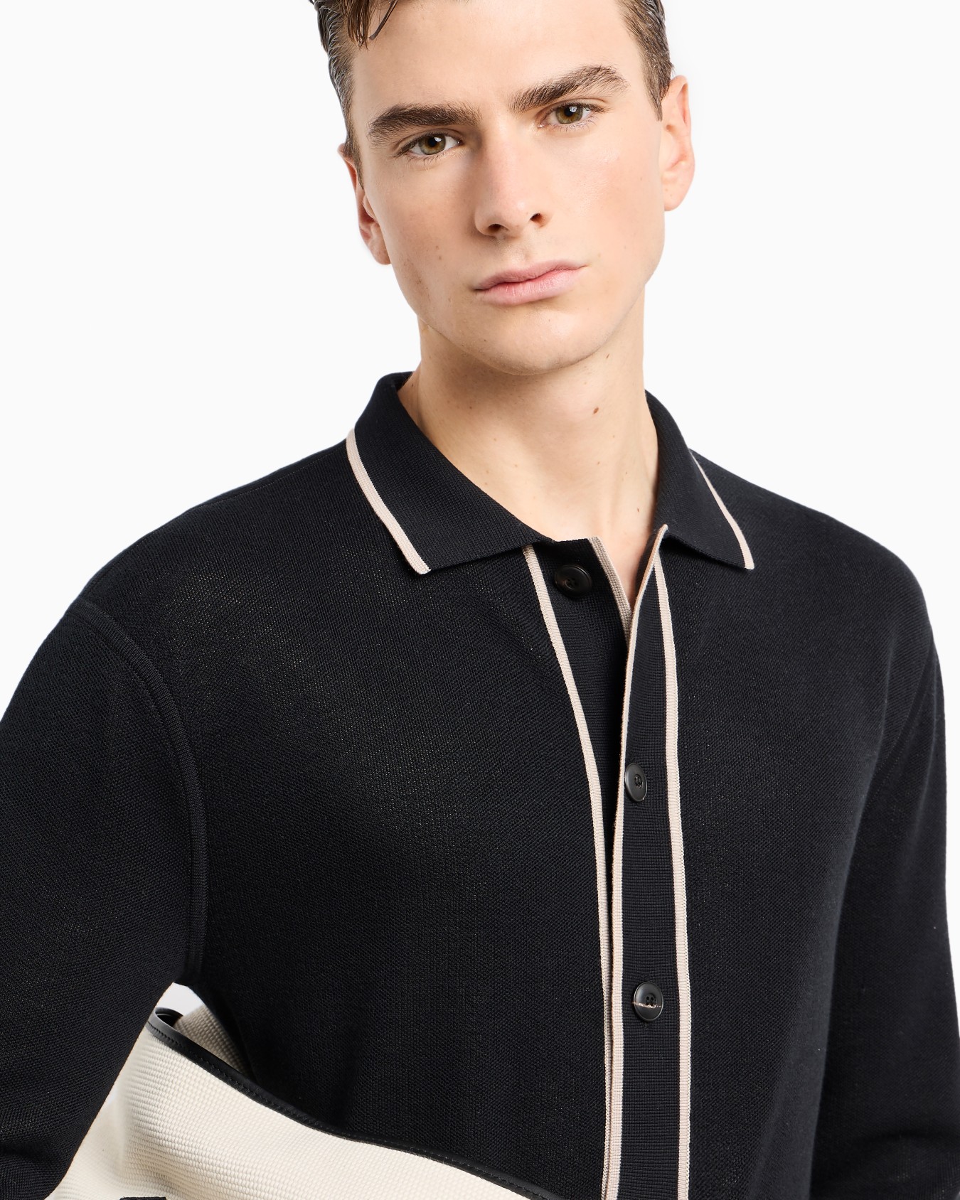 Cotton, silk and cashmere cardigan Slide 7