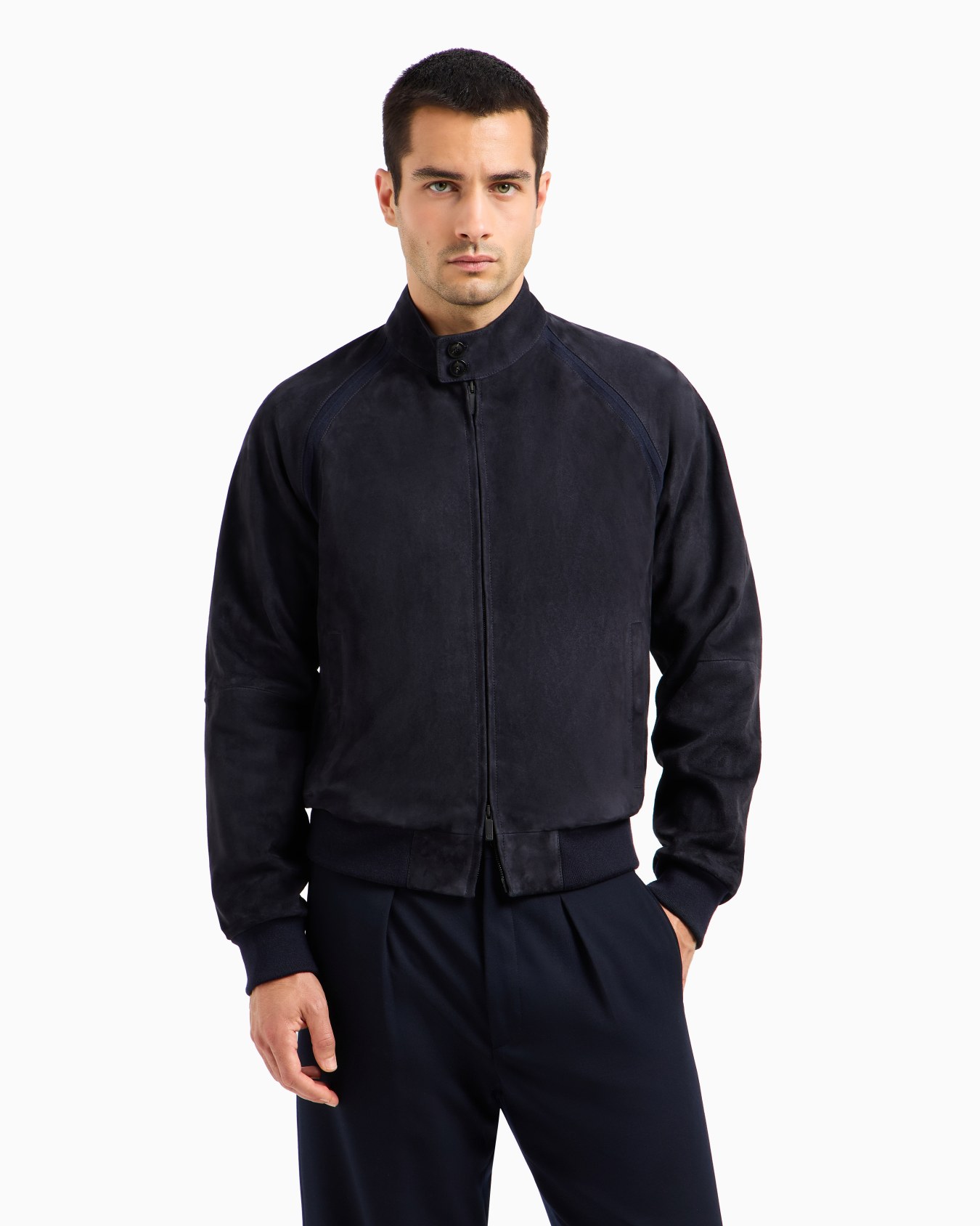 Lambskin suede zipped blouson Slide 3