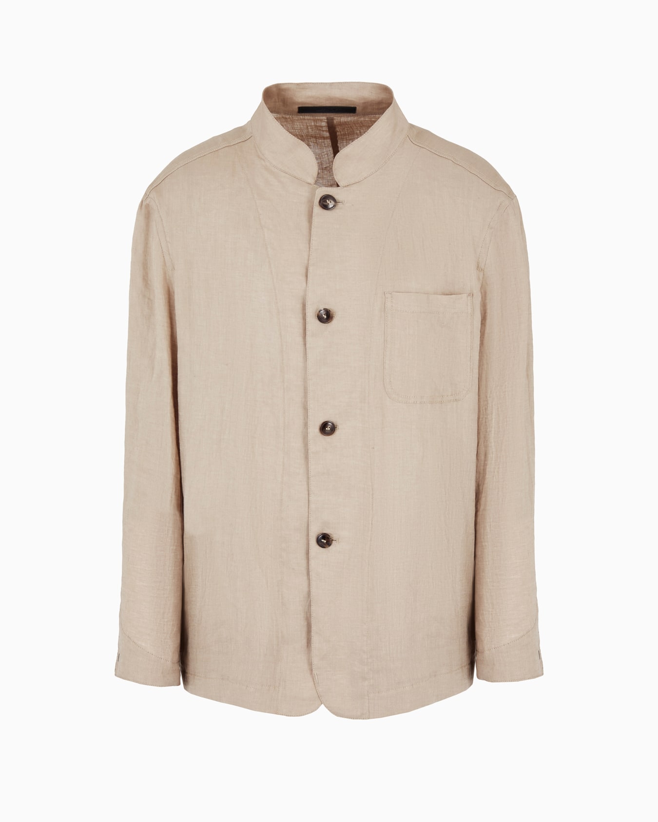 Single-breasted, linen canvas jacket Slide 0