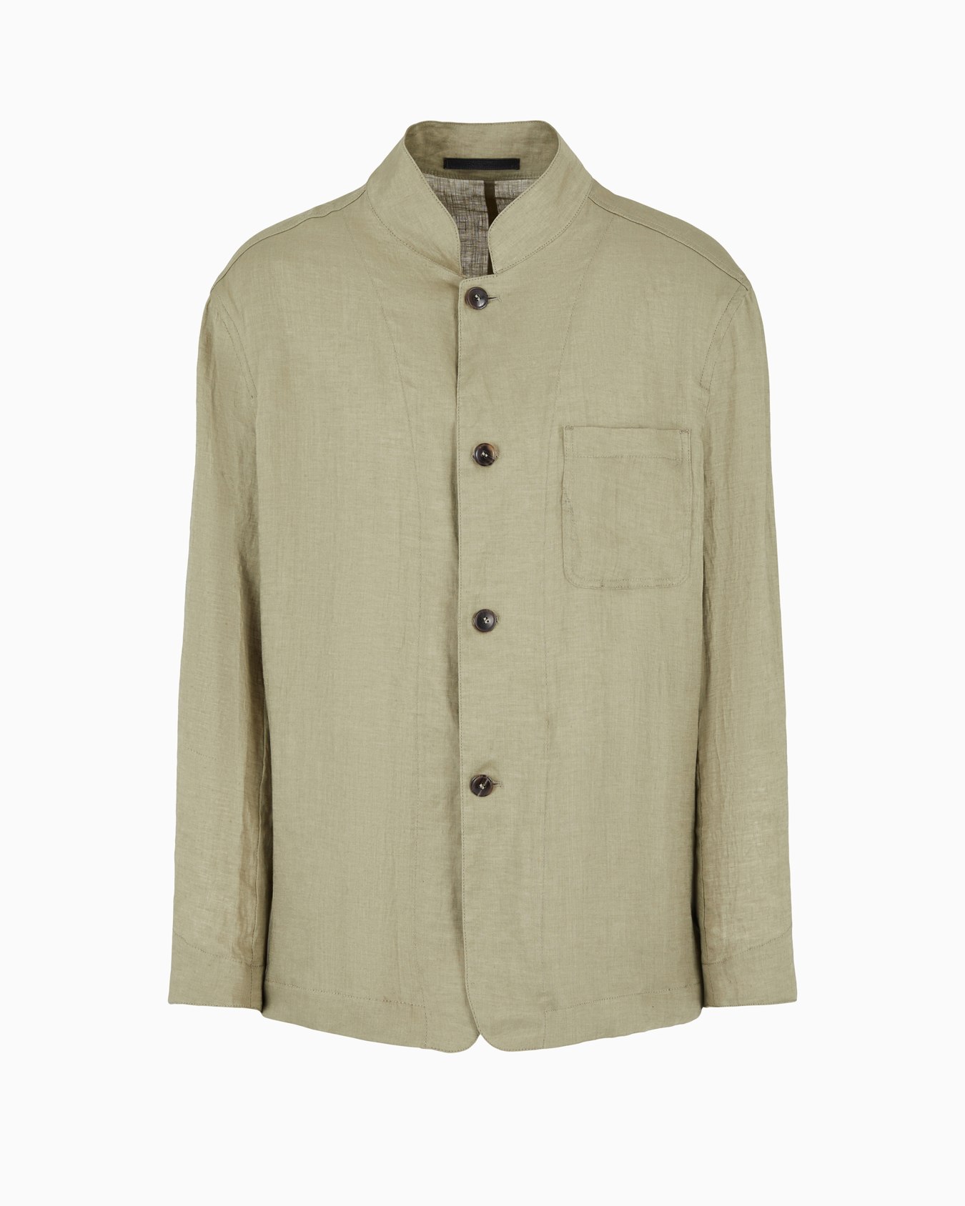 Single-breasted, linen canvas jacket Slide 0