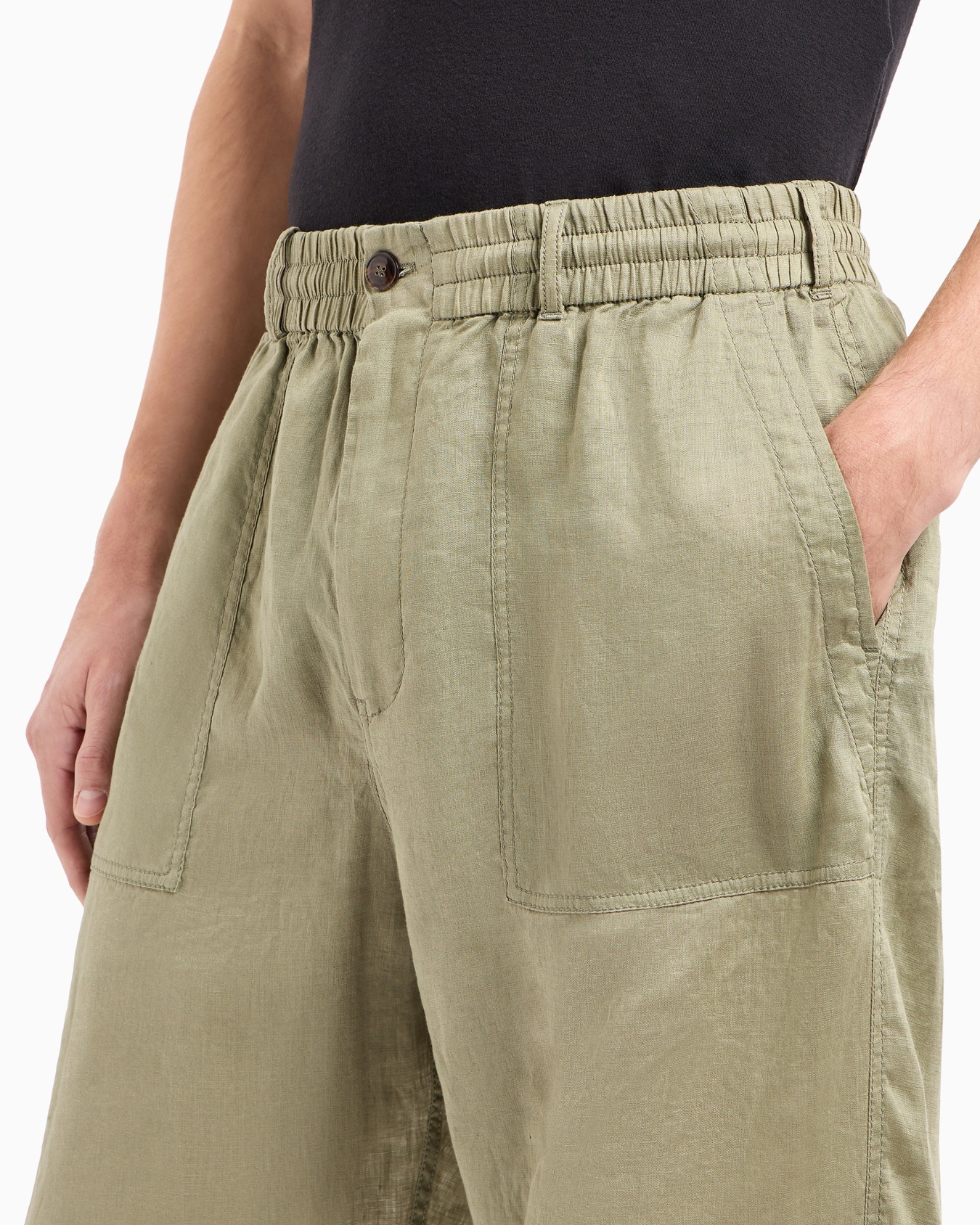 Linen canvas Bermuda shorts Slide 5