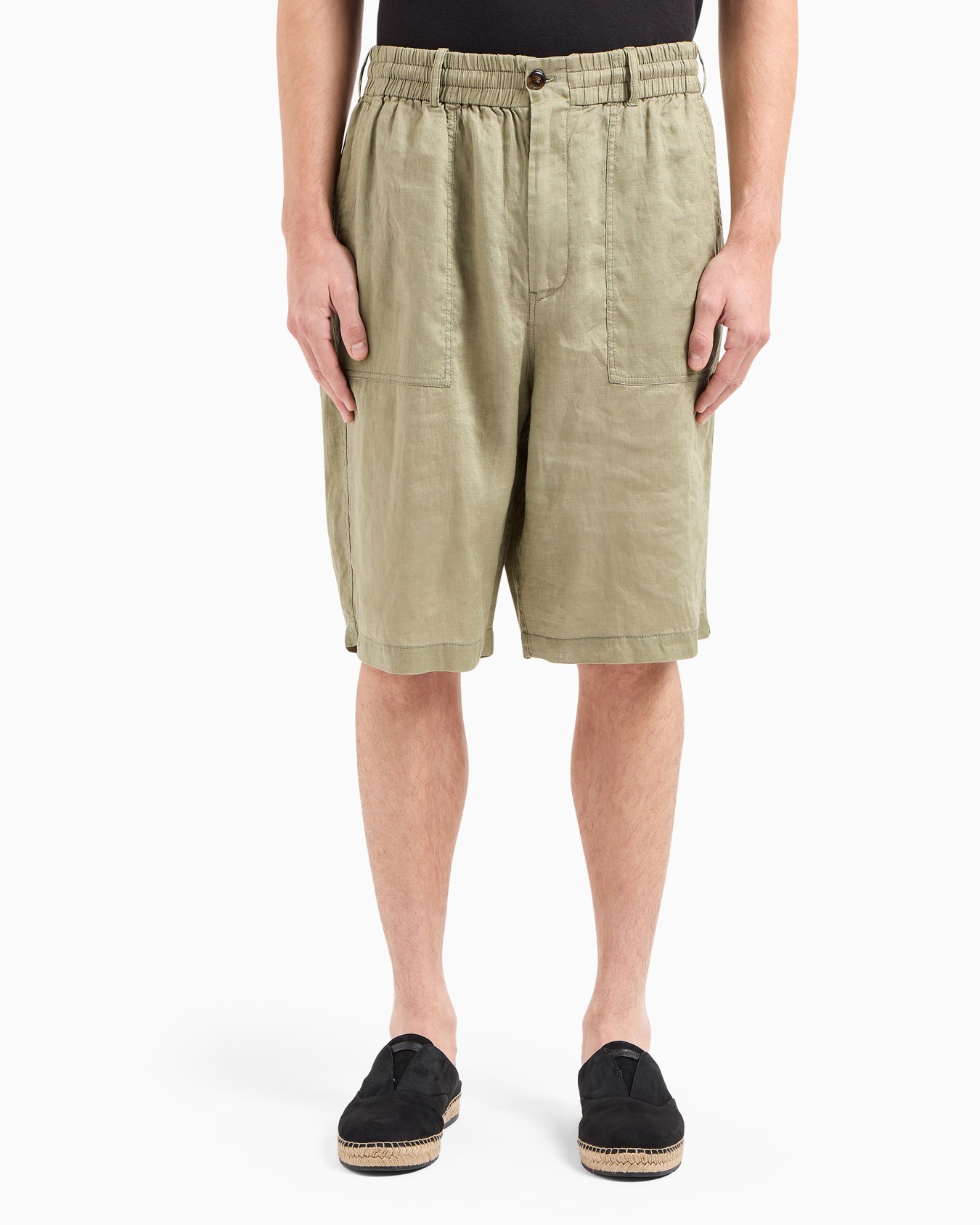 Linen canvas Bermuda shorts Slide 2